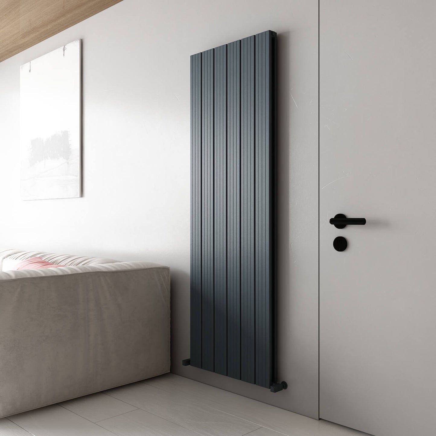 Carisa Chambord Dikey Alüminyum Radyatör Modern Tasarım Antrasit