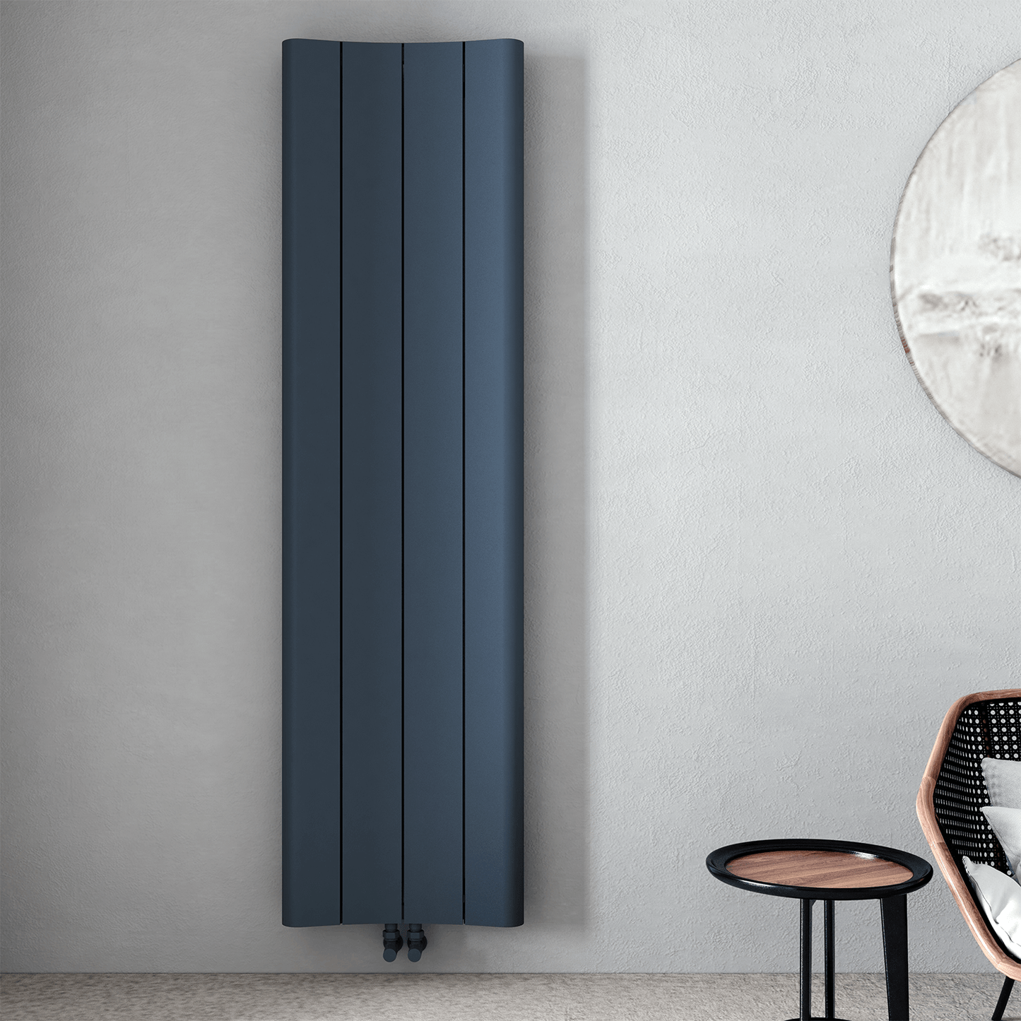 Carisa Curvy Dikey Alüminyum Radyatör Modern Tasarım Antrasit