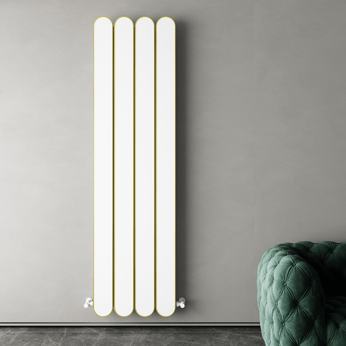 Carisa Magico Dikey Alüminyum Radyatör Modern Tasarım Beyaz