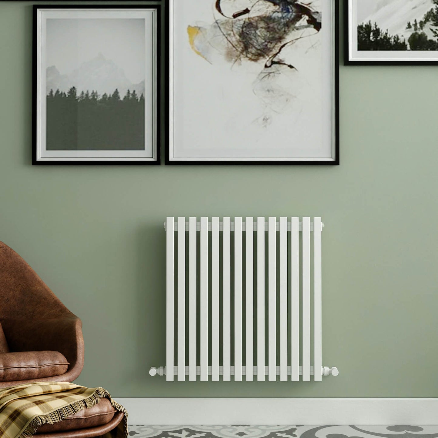 Carisa Sophia Yatay Alüminyum Radyatör Modern Tasarım Beyaz