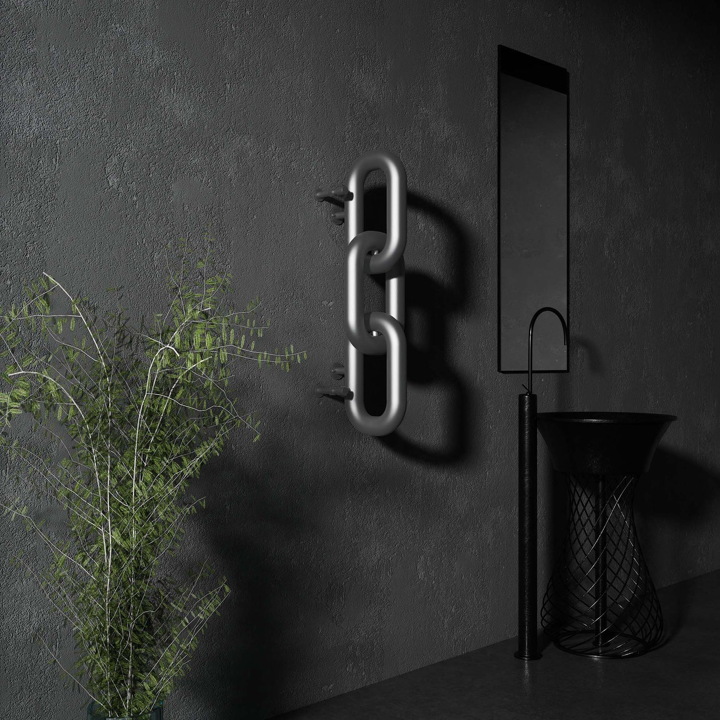 Carisa Link Dikey Paslanmaz Çelik Radyatör Modern Tasarım Satine