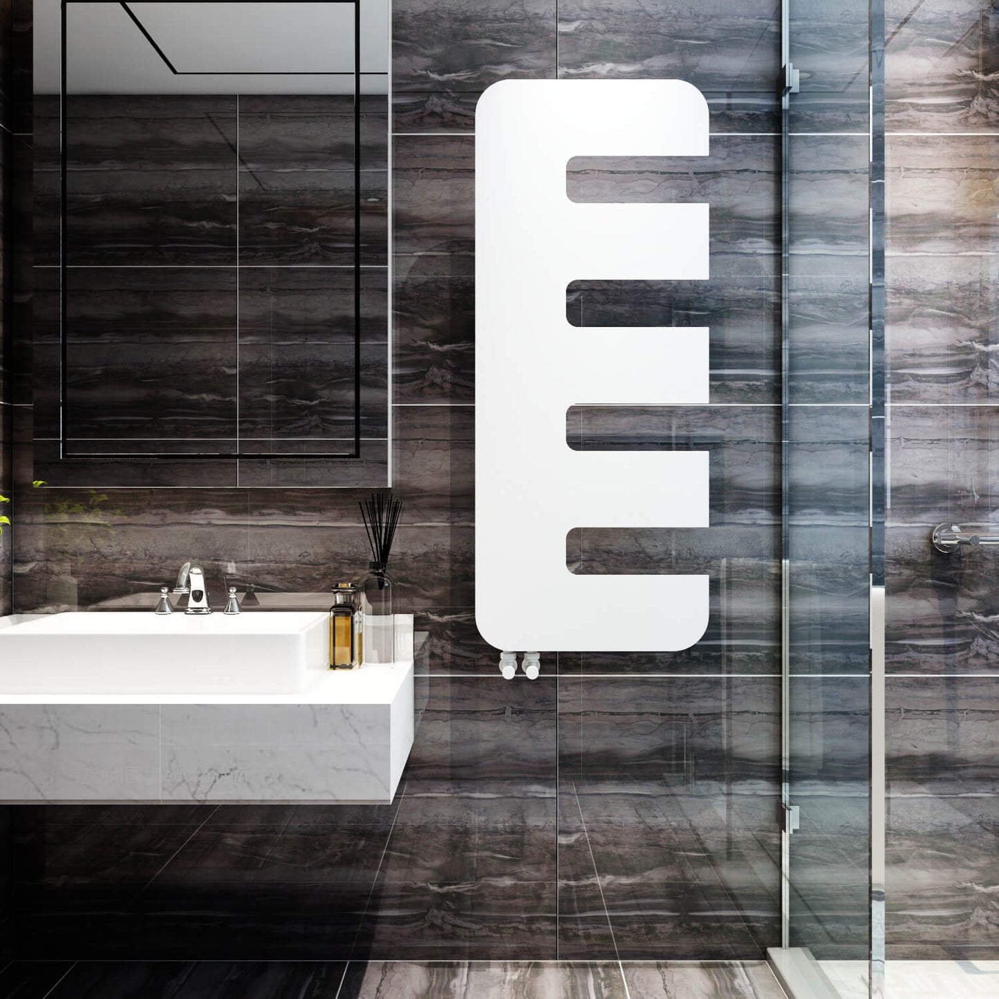 Carisa Rex Dikey İnce Tasarım Çelik Radyatör Modern Tasarım Beyaz