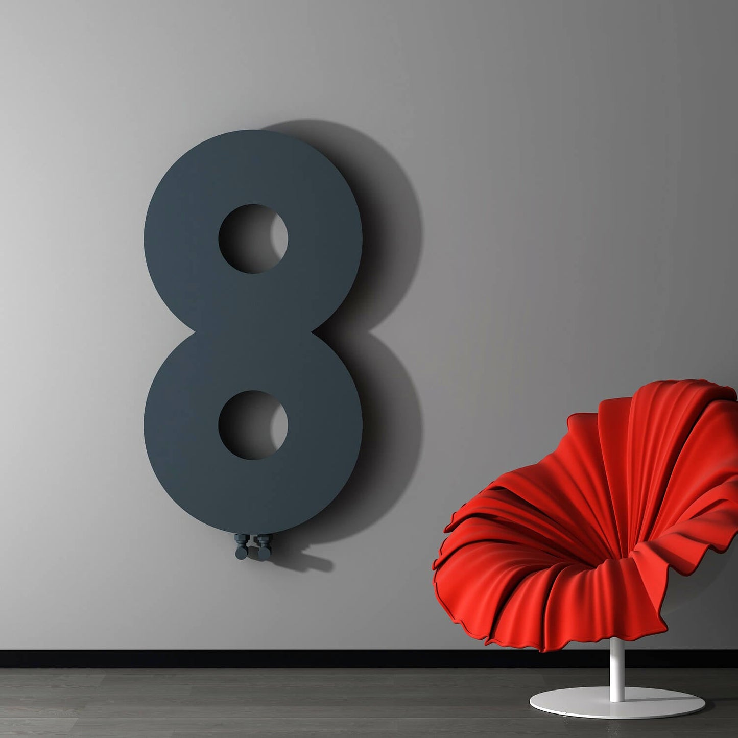 Carisa Rochester İnce Tasarım Çelik Radyatör Modern Tasarım Antrasit