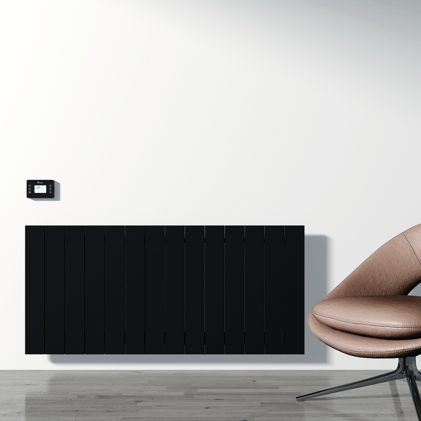 Carisa Boreas N Yatay Elektrikli Radyatör Modern Tasarım Siyah