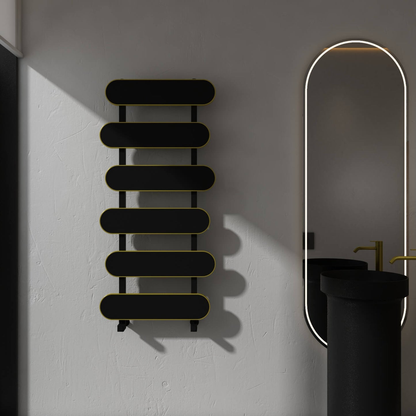 Carisa Magico Bath Alüminyum Havlupan Modern Tasarım Siyah