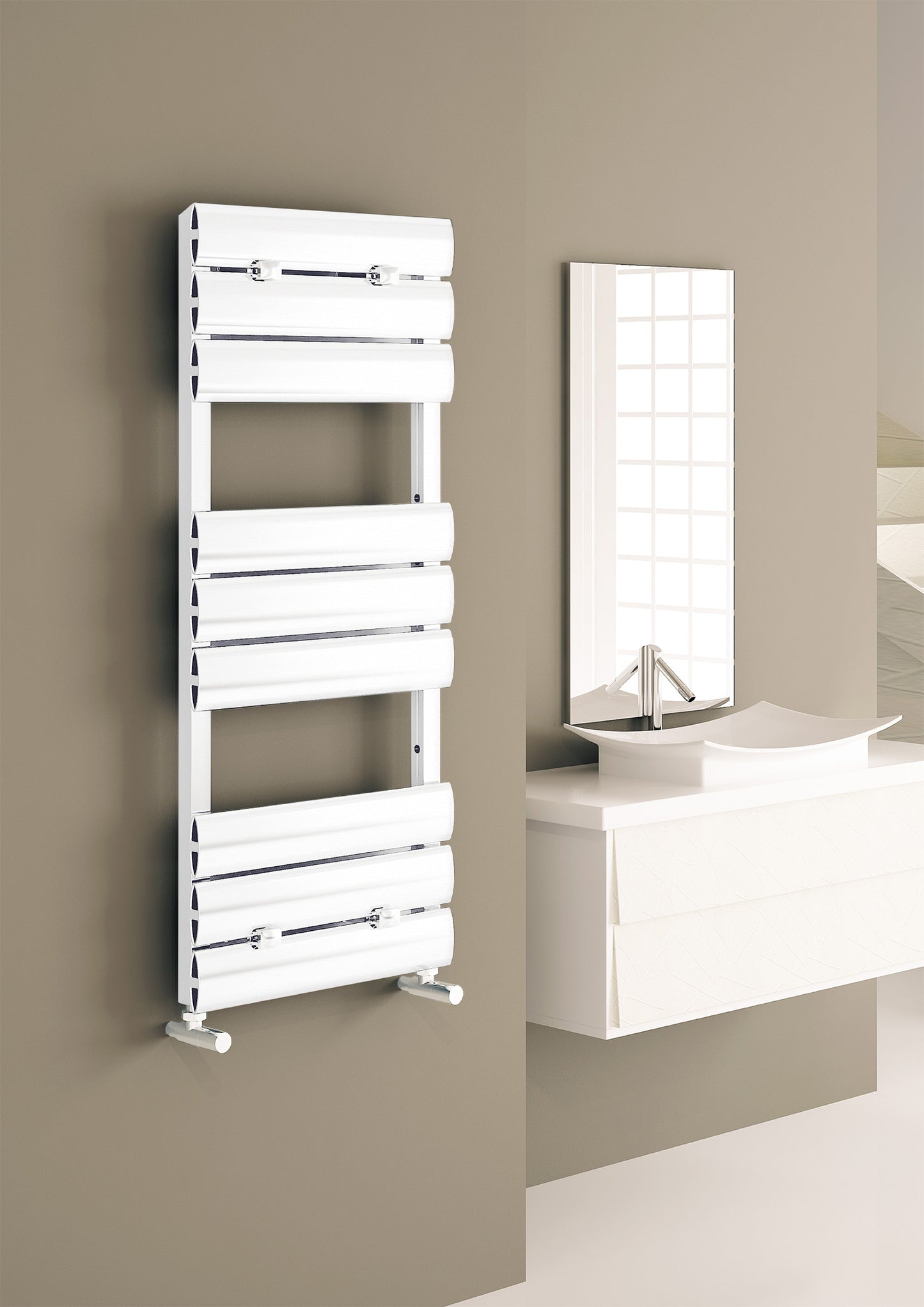 Carisa Elliptic Bath Alüminyum Havlupan Beyaz 0790*0400mm
