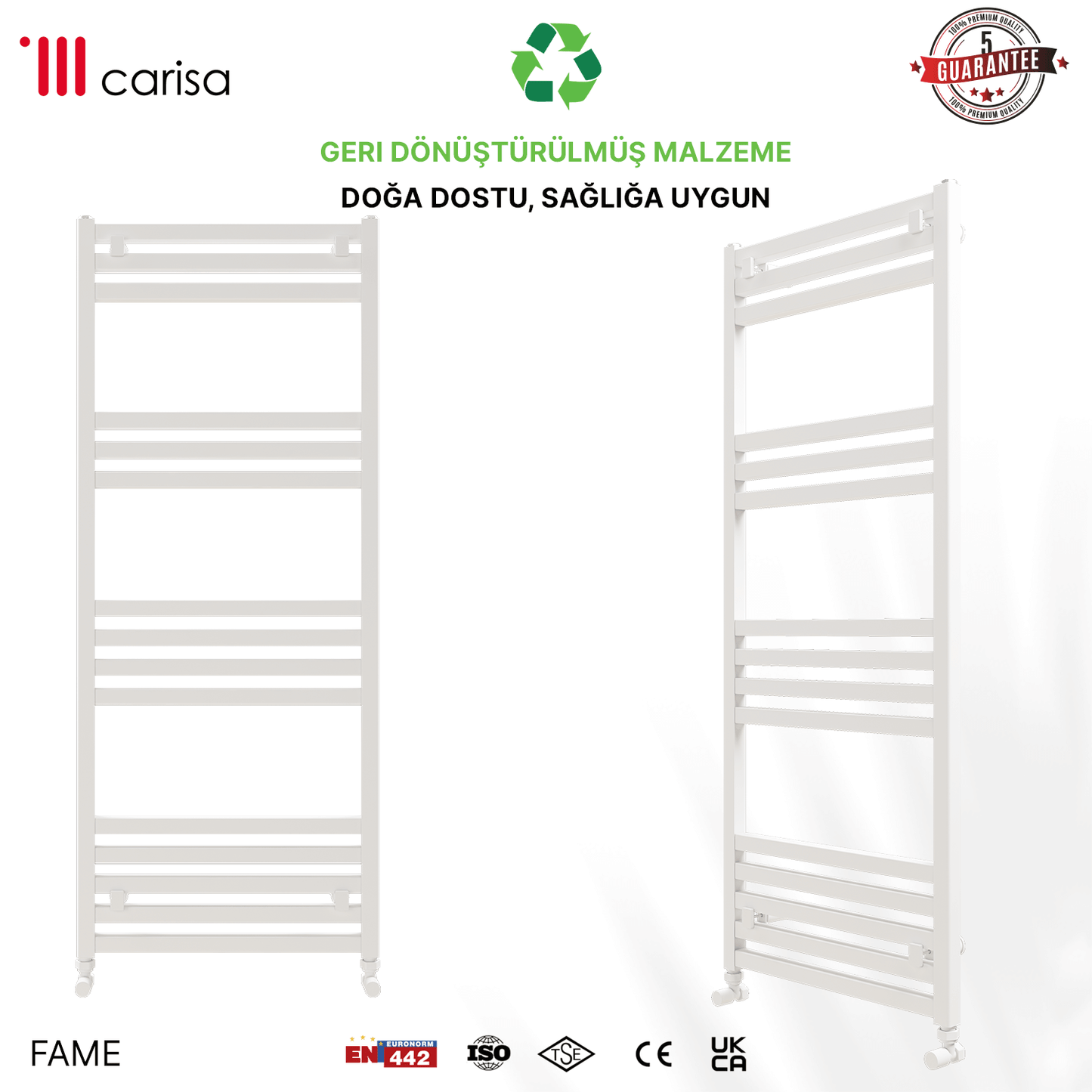 Carisa Fame Alüminyum Havlupan Modern Tasarım Beyaz
