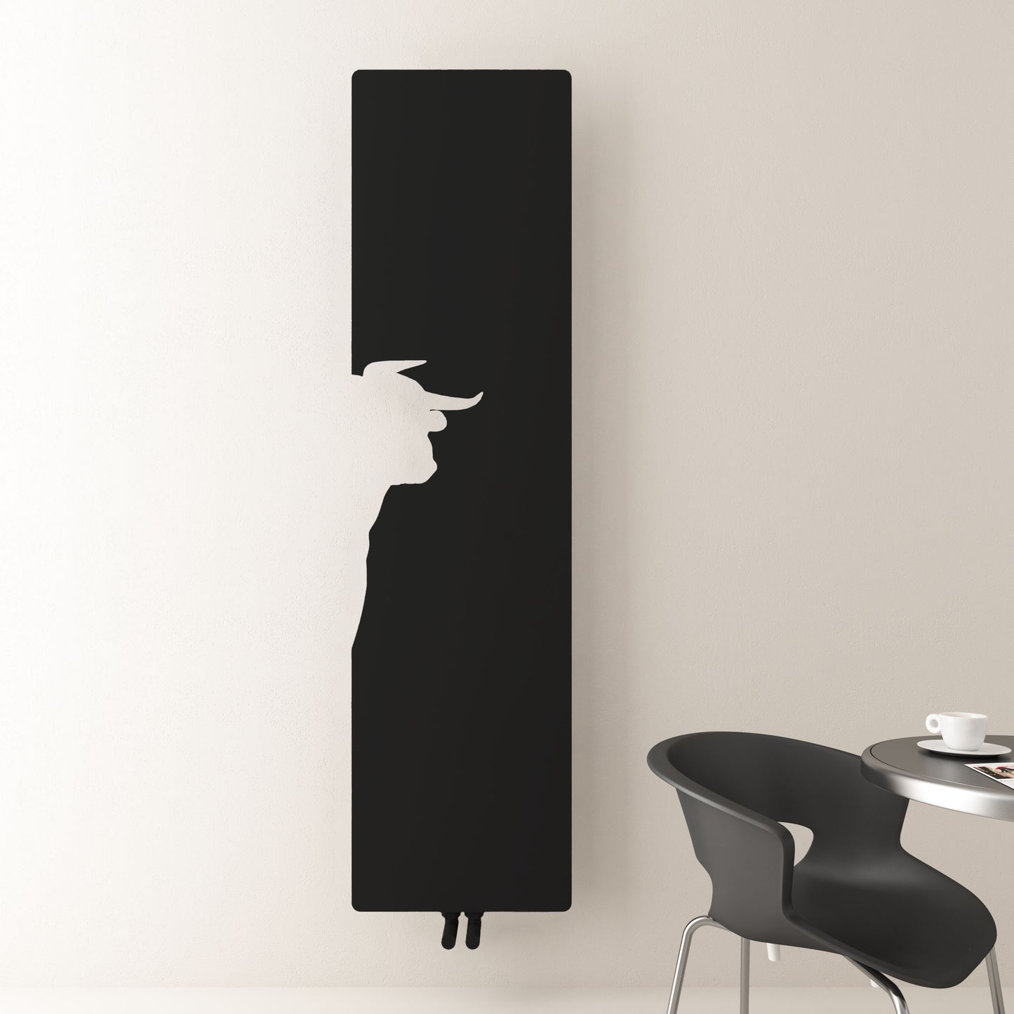 Carisa Lymm İnce Tasarım Çelik Radyatör 1790 x 0470 mm Siyah HB Orta Bağlantı