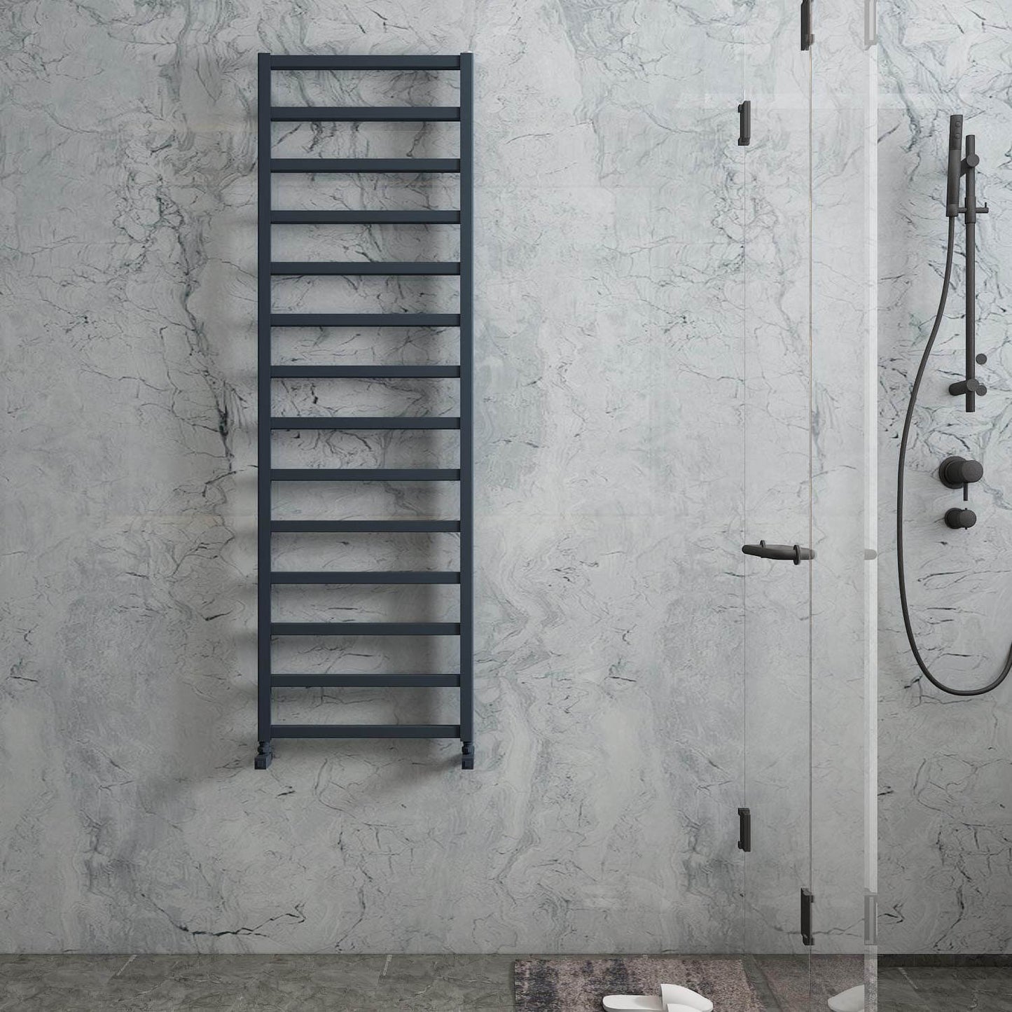 Carisa Burton Alüminyum Havlupan Modern Tasarım Antrasit Antrasit