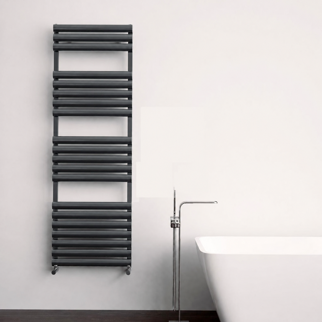 Carisa TALLIS BATH 0826*0500*10/RAL 7016 KUMLU ANTRASİT/STD.BAĞL.(İKİ YAN ALT-ÜST ÇAPRAZ)/ALM.HAVLUPAN/BANYO RADYATÖRÜ