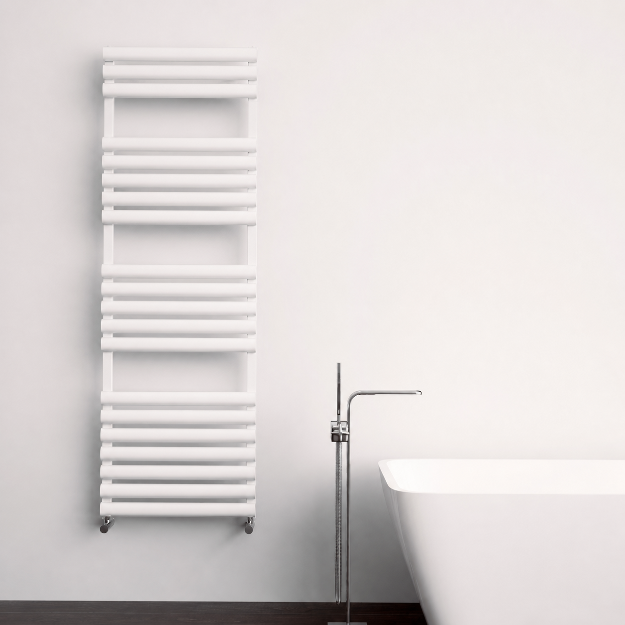 Carisa TALLIS BATH 0826*0400*10/RAL 9016 KUMLU BEYAZ/STANDART BAĞLANTI(İKİ YAN-ALT-ÜST-ÇAPRAZ)/ALÜMİNYUM HAVLUPAN/BANYO RADYATÖRÜ