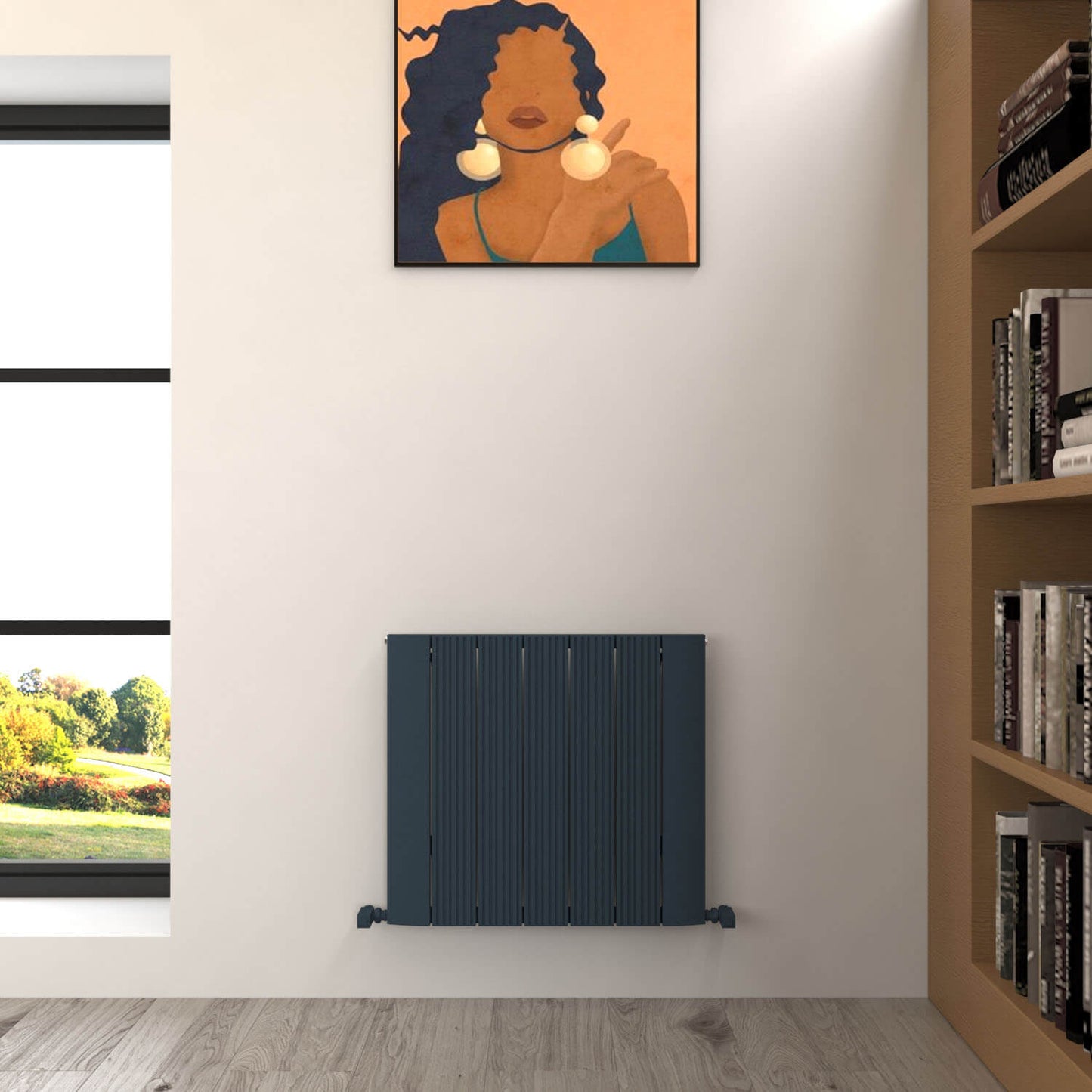 Carisa Dune Yatay Alüminyum Radyatör Modern Tasarım Antrasit