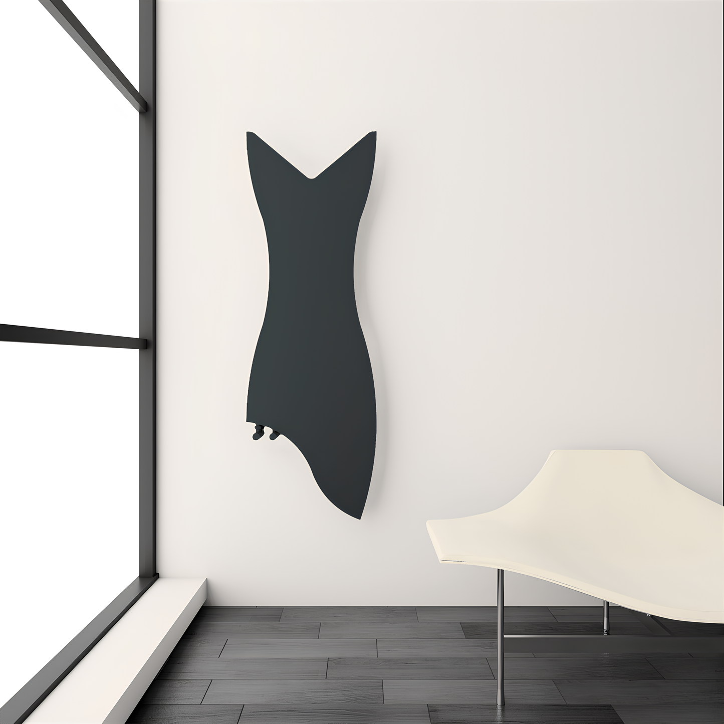 Carisa Glasgow İnce Tasarım Çelik Radyatör 1190 x 0400 mm Antrasit HB Sol Bağlantı