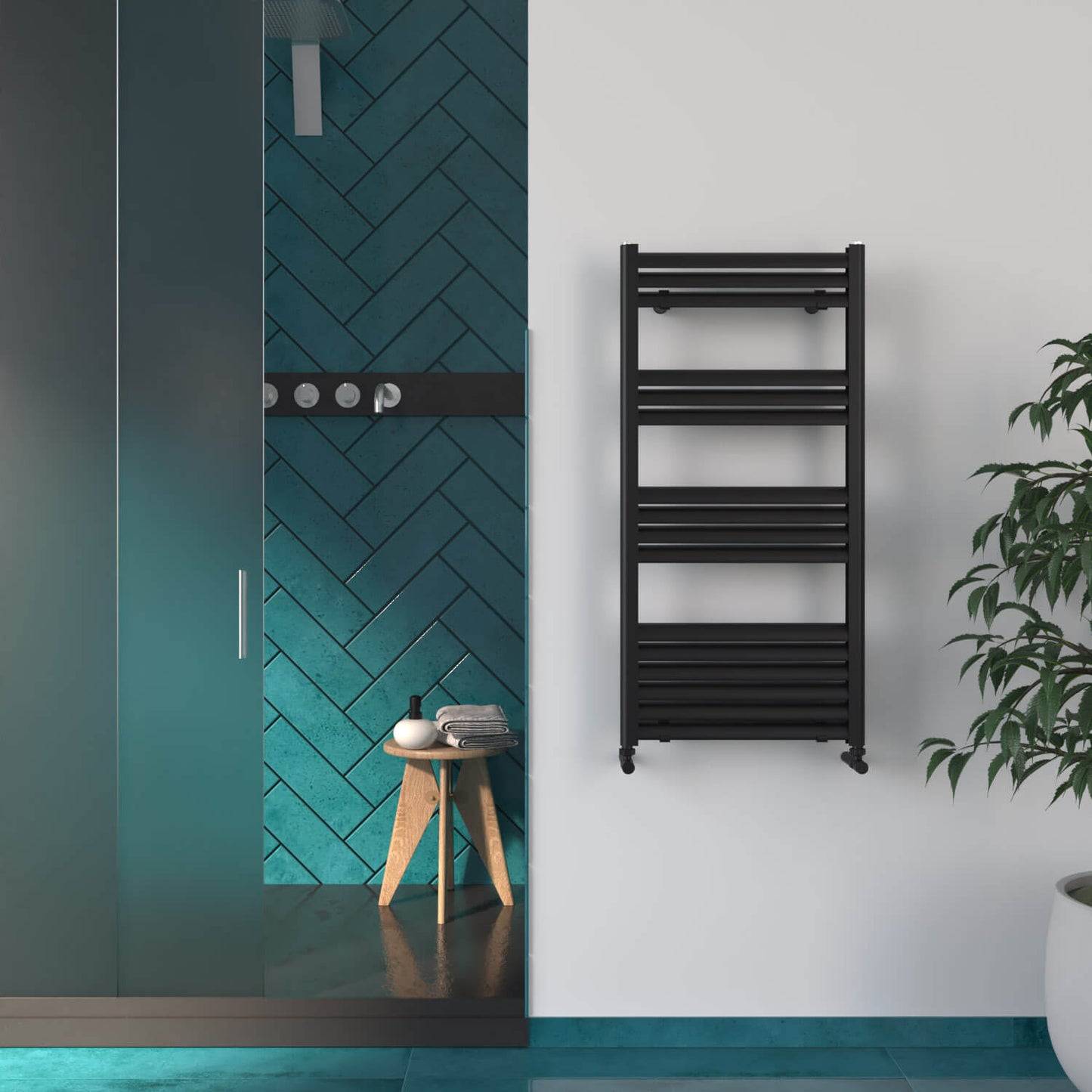 Carisa Lara Alüminyum Havlupan Modern Tasarım Siyah Siyah