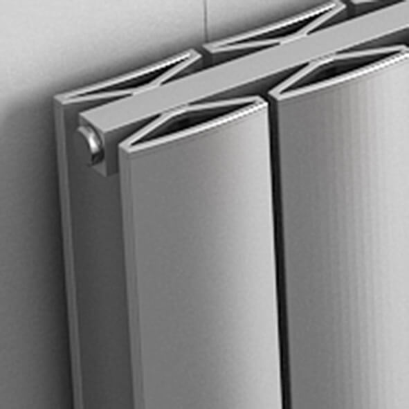 Carisa Moscow D Dikey Alüminyum Radyatör Modern Tasarım Antrasit