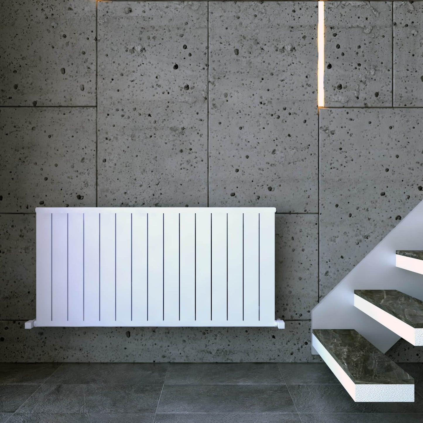 Carisa Mack Yatay Alüminyum Radyatör Modern Tasarım Beyaz