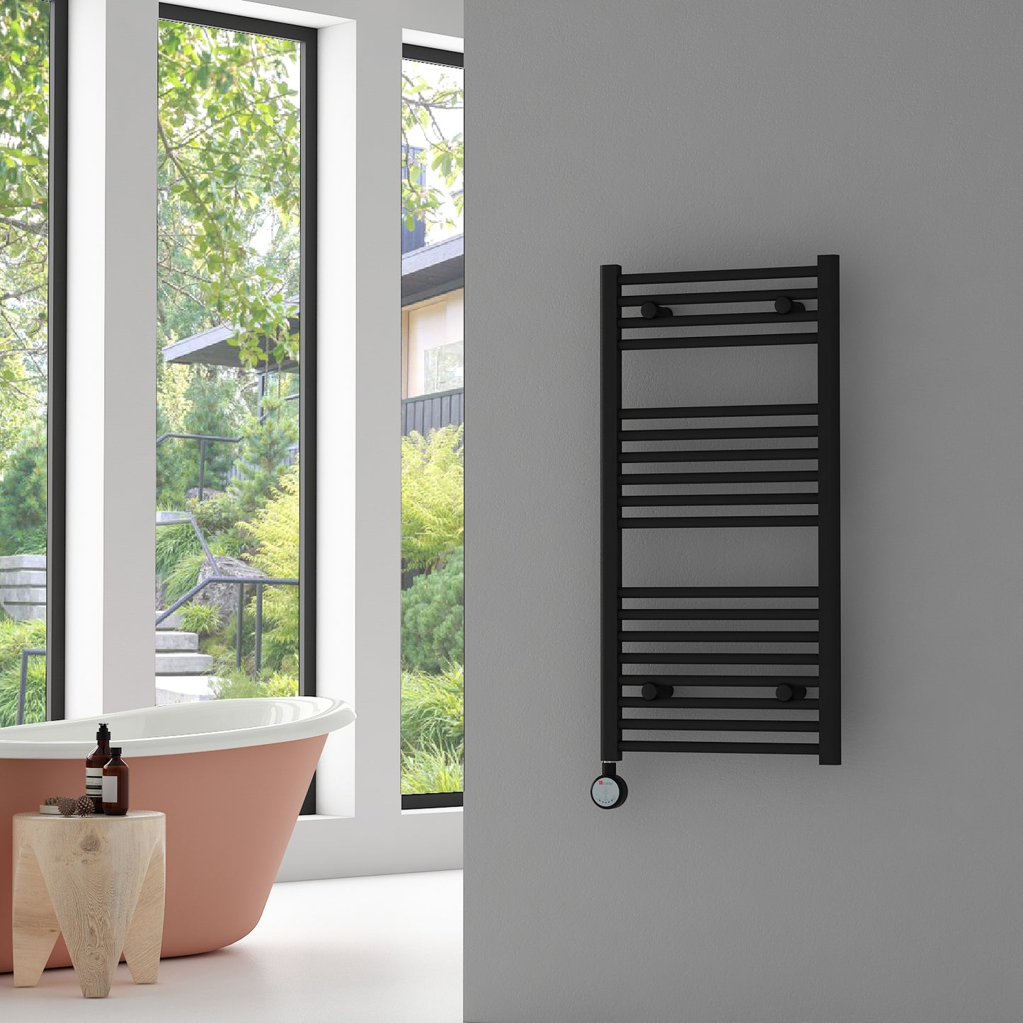 Carisa Nile Elektrikli Çelik Havlupan Siyah Dijital Fişli Kit