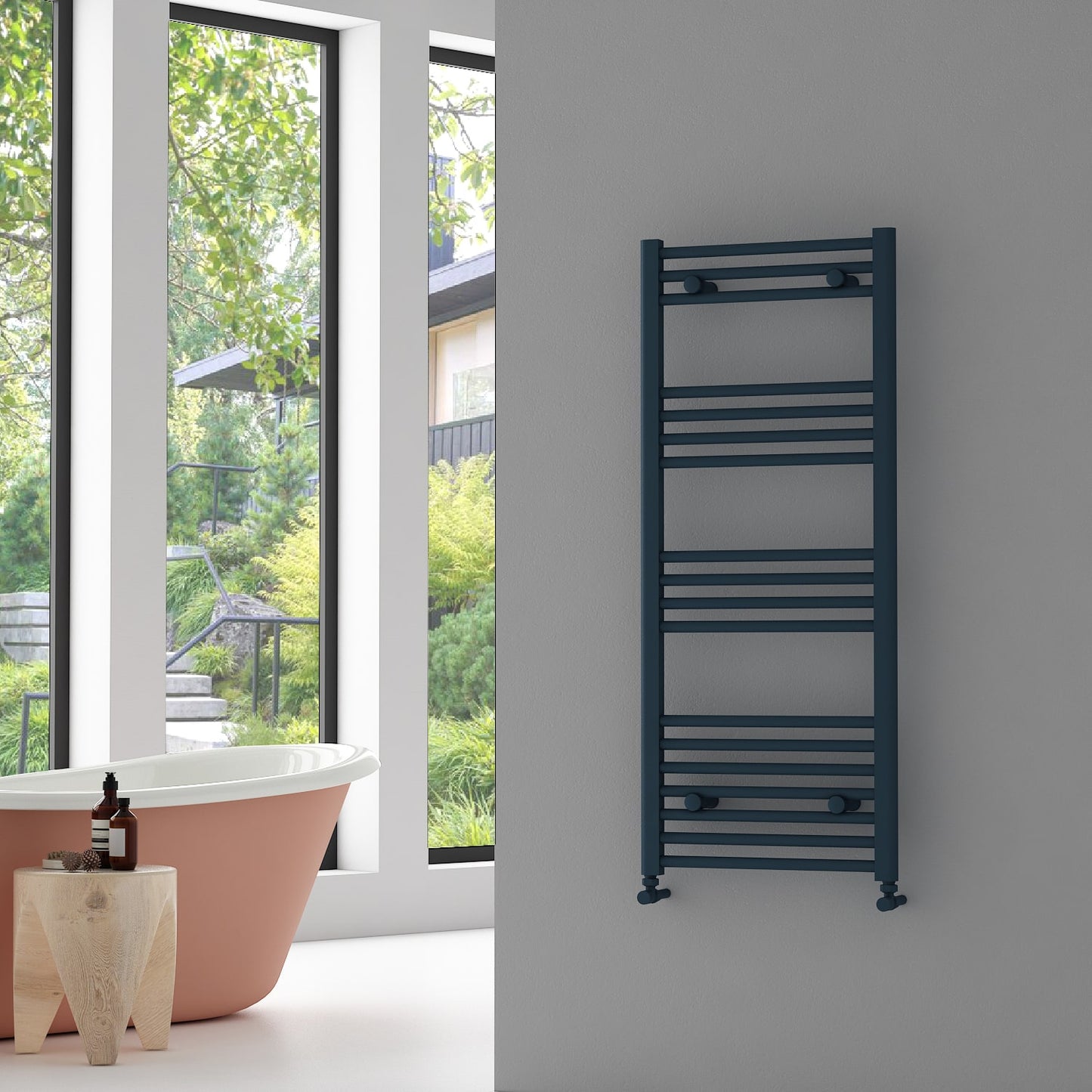Carisa Nile Çelik Havlupan 1200 x 0500 mm 18 Dilim Antrasit Standart Bağlantı