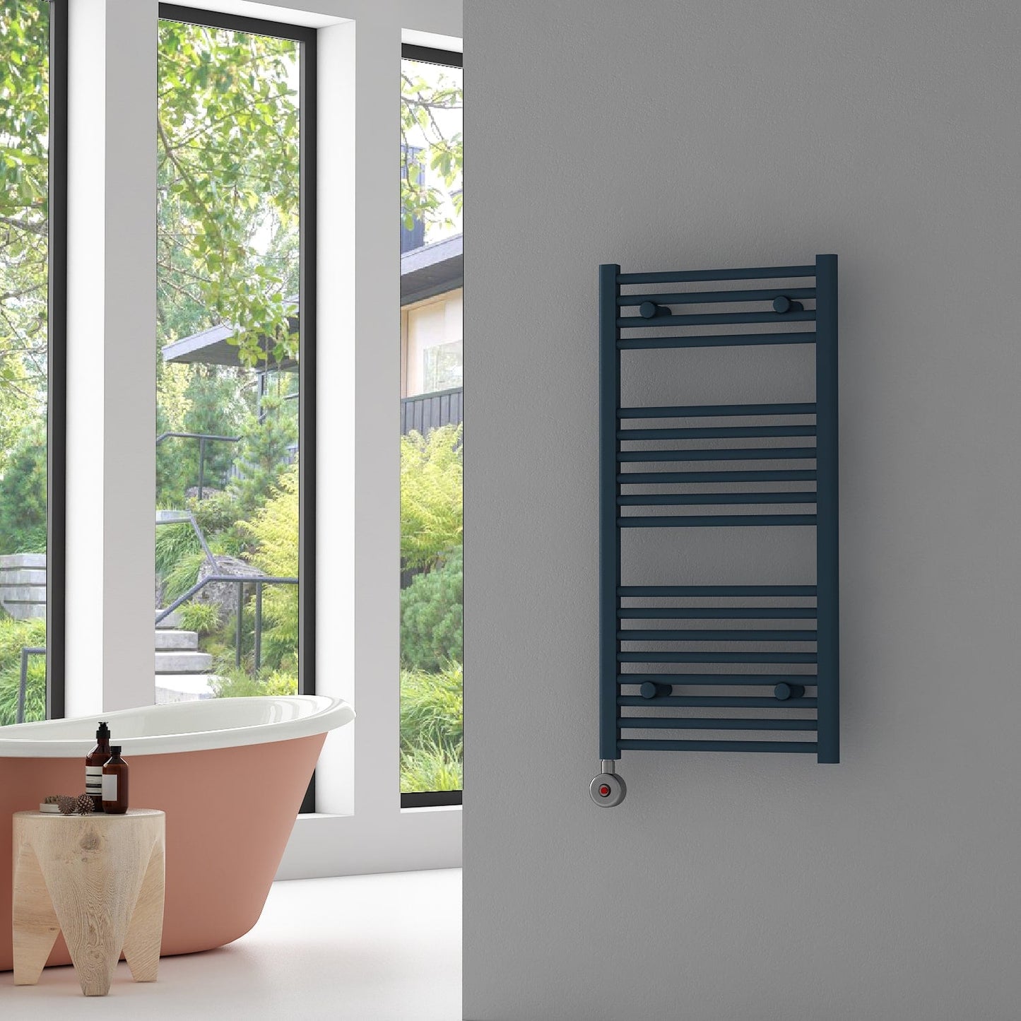 Carisa Nile Elektrikli Çelik Havlupan Antrasit On-Off Fişli Kit