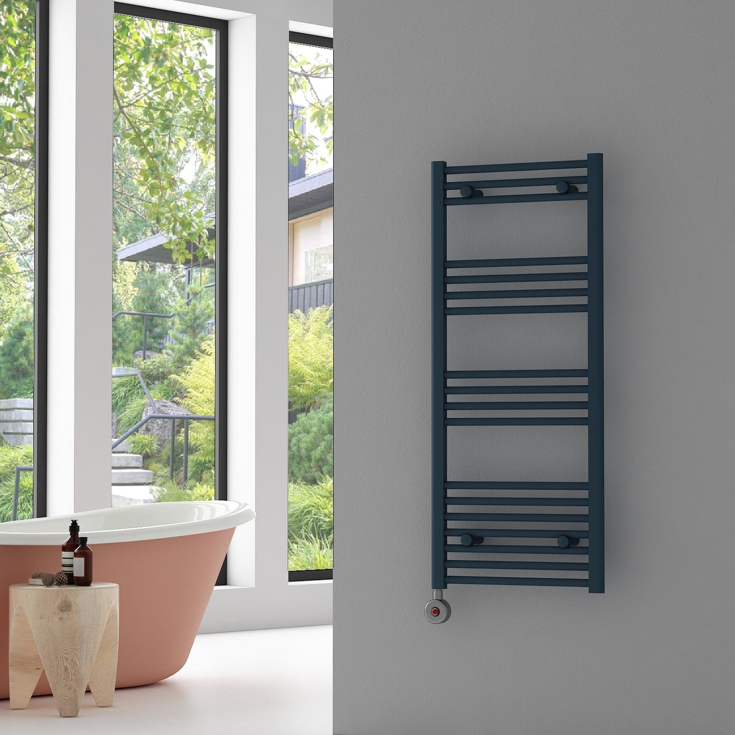 Carisa Nile Elektrikli Çelik Havlupan Antrasit On-Off Fişli Kit