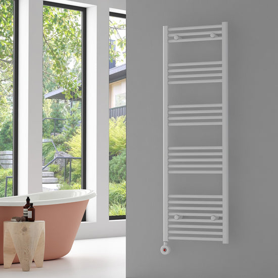 Carisa Nile Elektrikli Çelik Havlupan Beyaz On-Off Fişli Kit Carisa Nile Elektrikli Çelik Havlupan Beyaz On-Off Fişli Kit