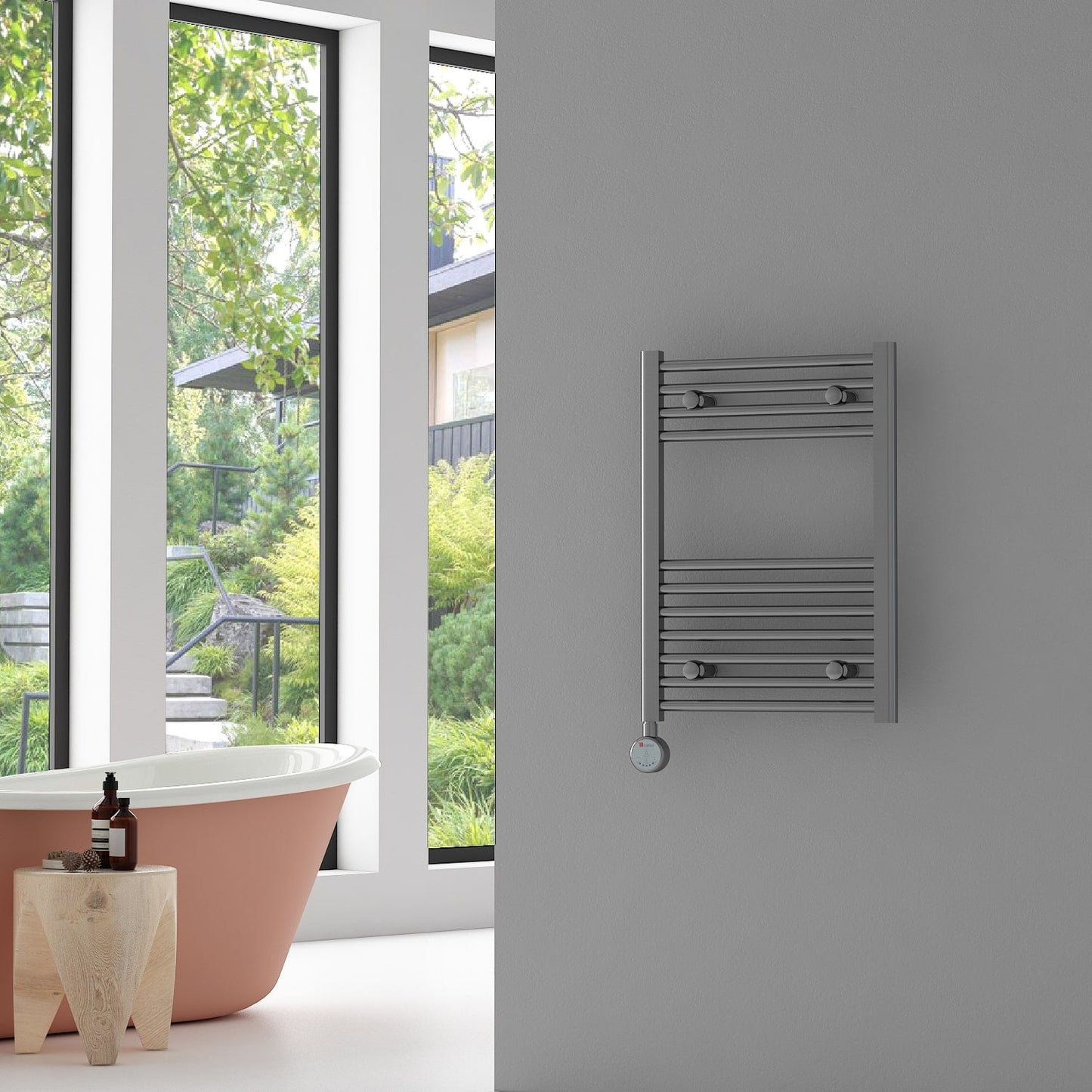 Carisa Nile Elektrikli Çelik Havlupan Krom Dijital Fişli Kit