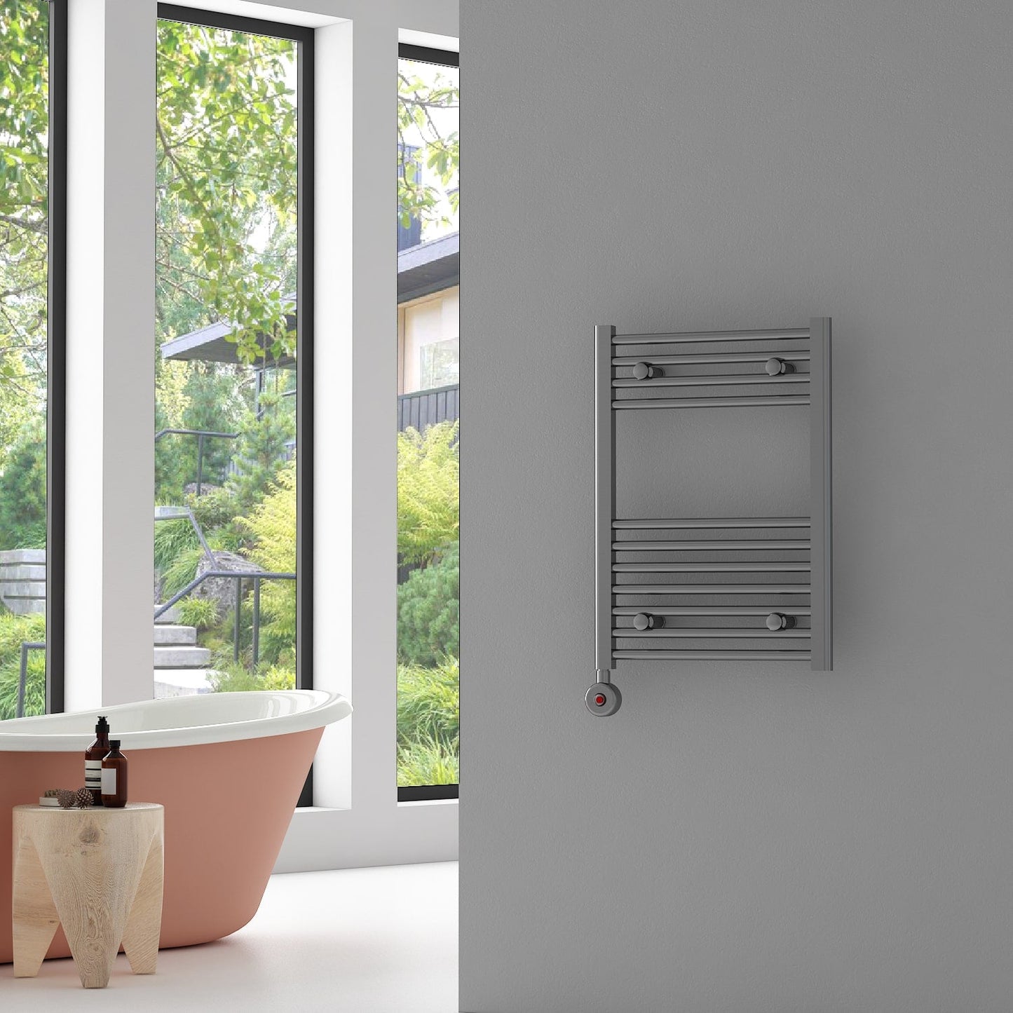Carisa Nile Elektrikli Çelik Havlupan Krom On-Off Fişli Kit