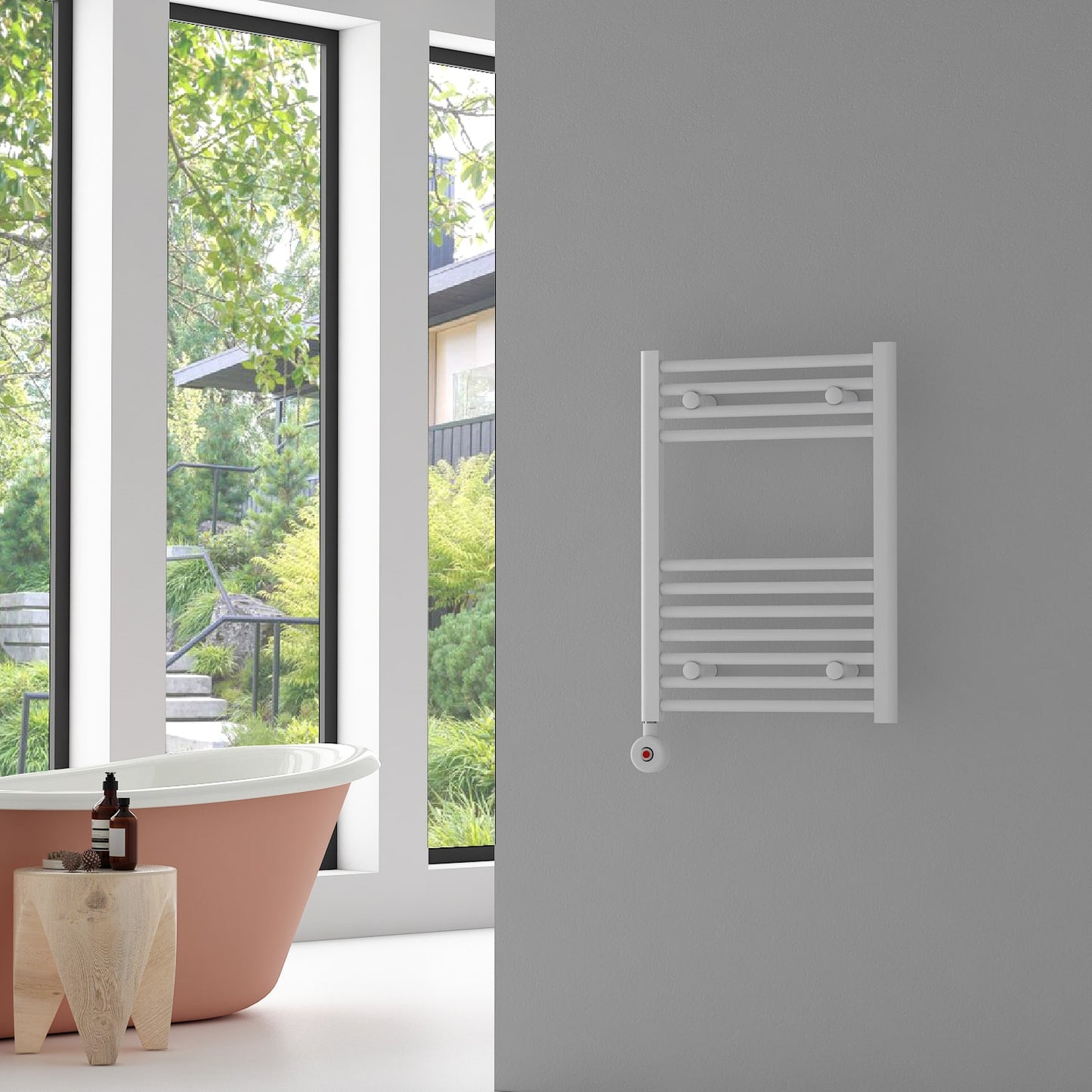 Carisa Nile Elektrikli Çelik Havlupan Beyaz On-Off Fişli Kit