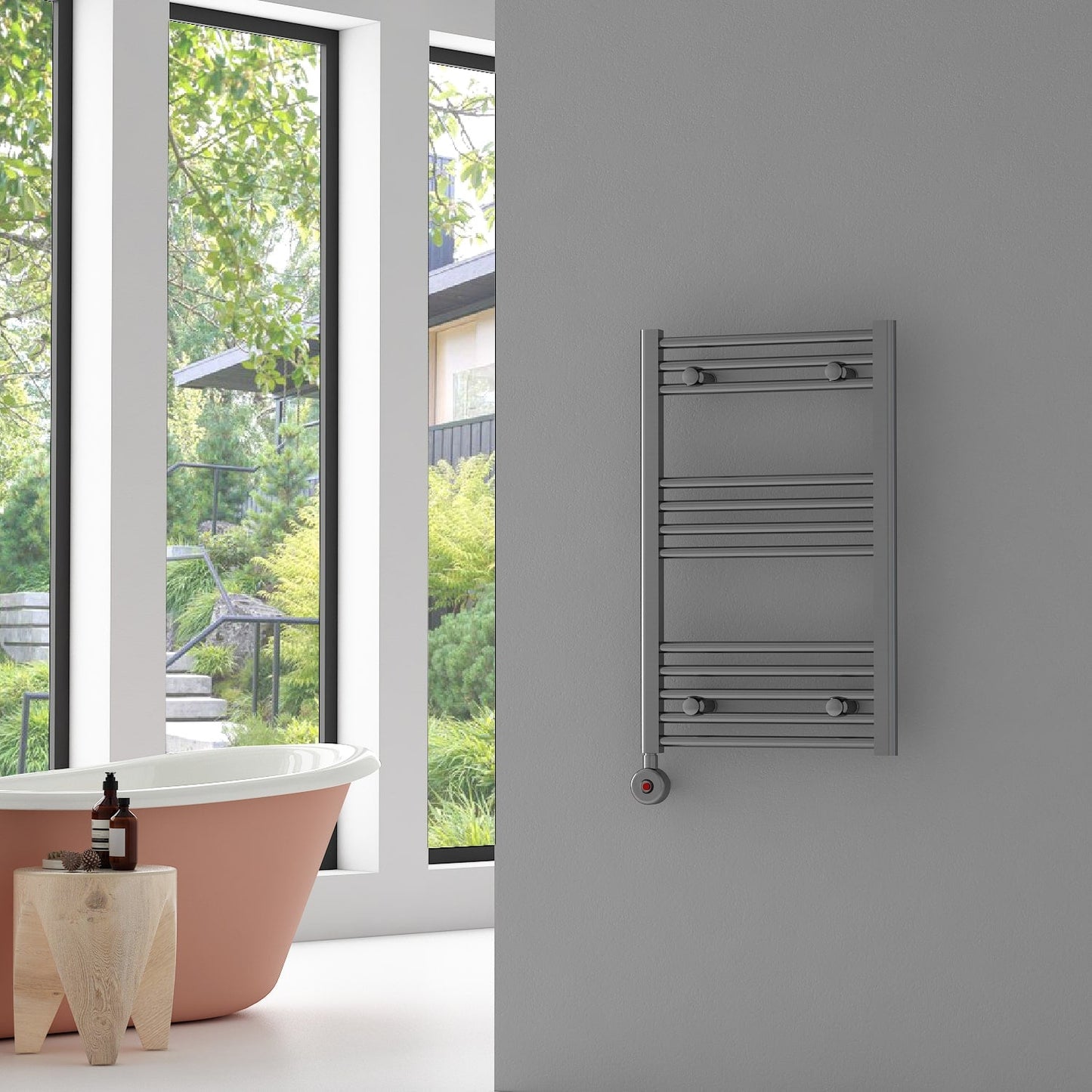 Carisa Nile Elektrikli Çelik Havlupan Krom On-Off Fişli Kit
