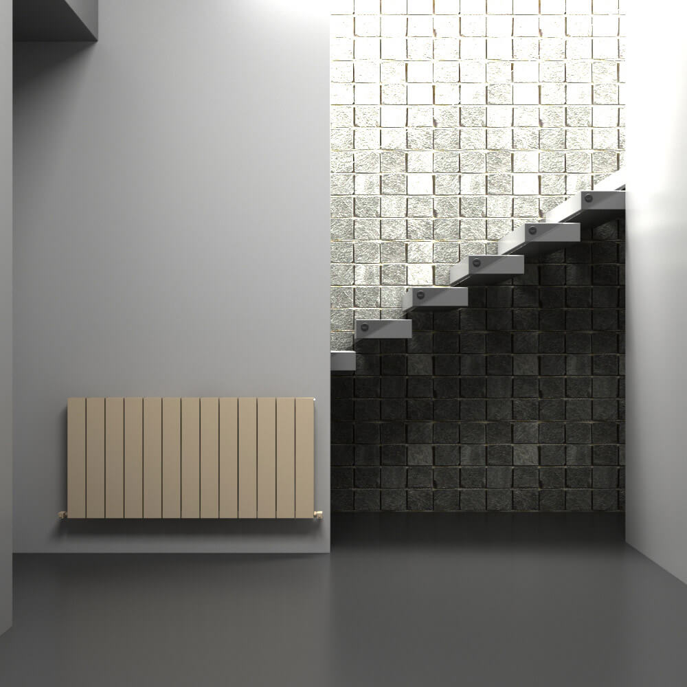 Carisa Nemo Yatay Alüminyum Radyatör Modern Tasarım Latte