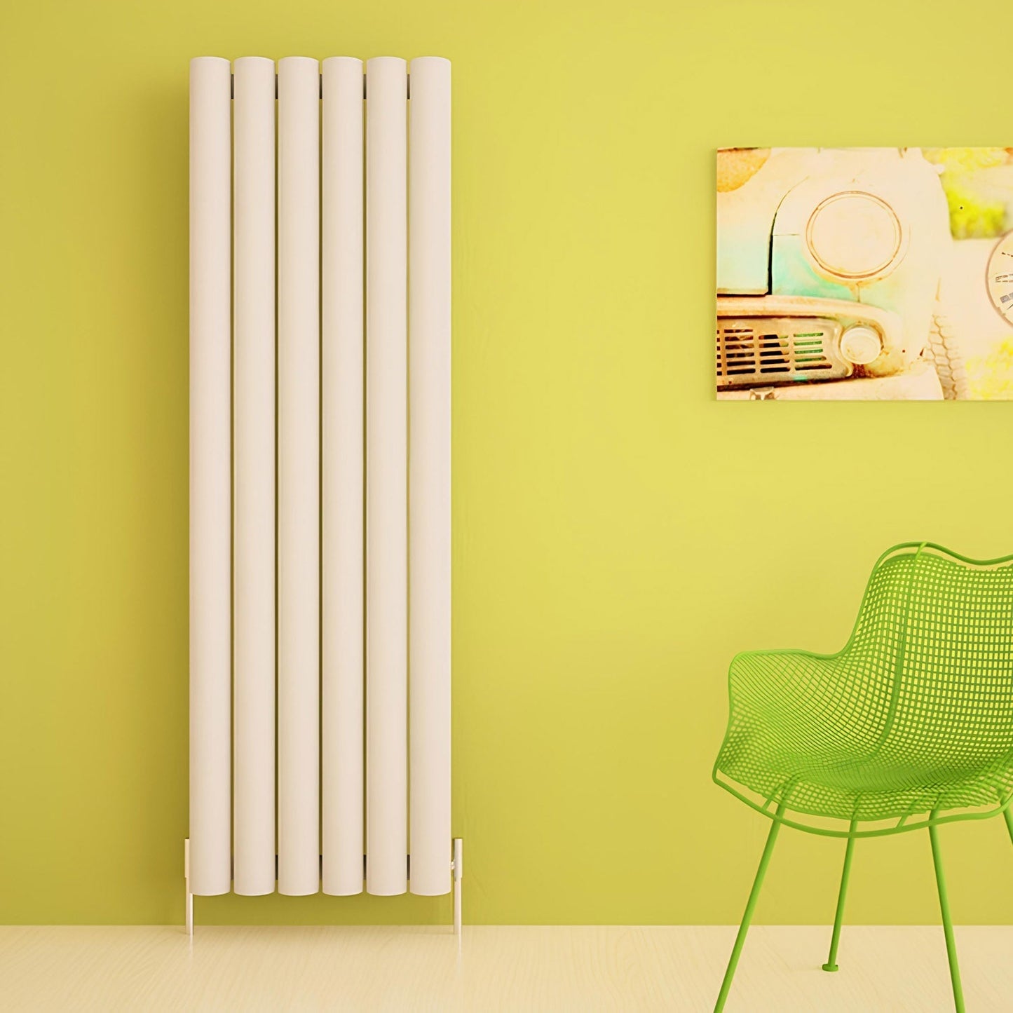 Carisa Otto Dikey Alüminyum Radyatör Modern Tasarım Beyaz