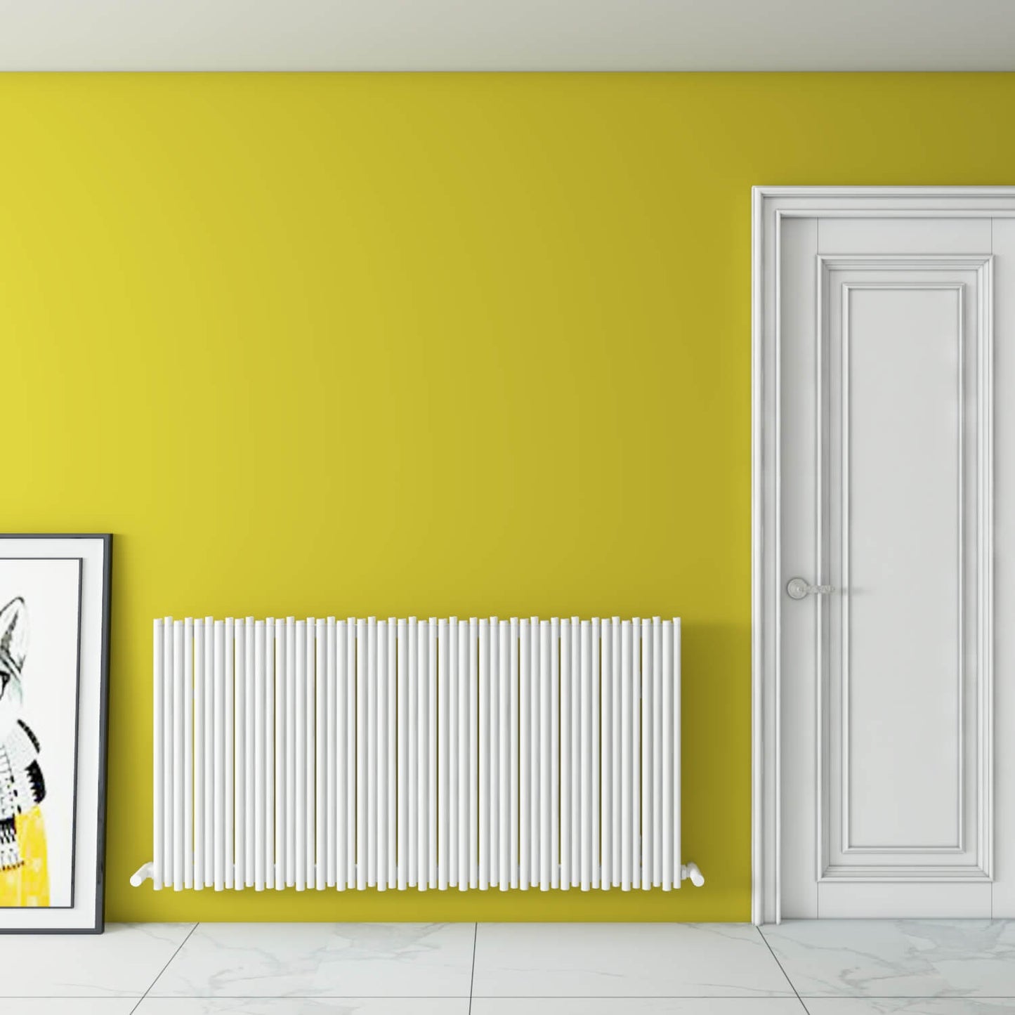 Carisa Pipette Yatay Alüminyum Radyatör Modern Tasarım Beyaz