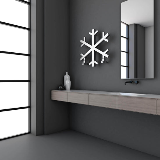 Carisa Snowflake Paslanmaz Çelik Havlupan Modern Tasarım Ayna Polisaj Carisa Snowflake Paslanmaz Çelik Havlupan Modern Tasarım Ayna Polisaj