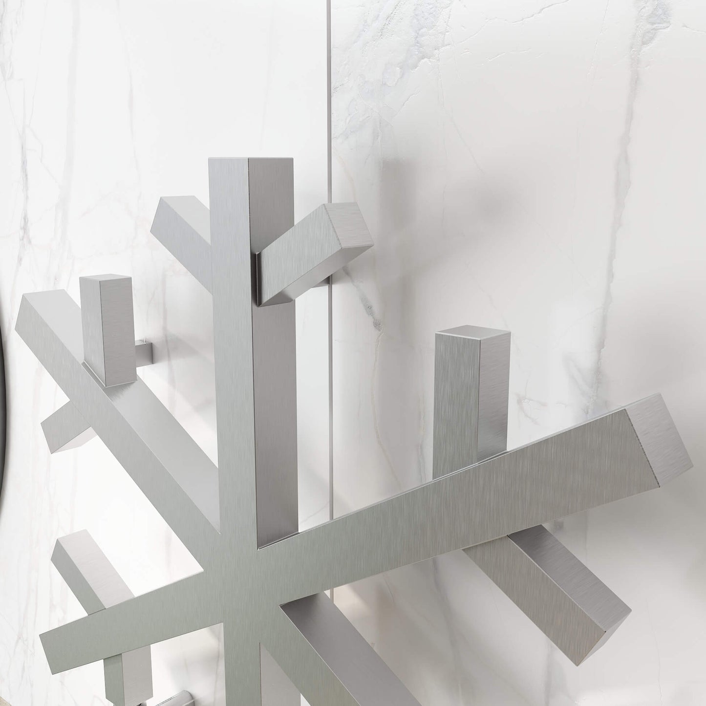 Carisa Snowflake Paslanmaz Çelik Havlupan Modern Tasarım Satine