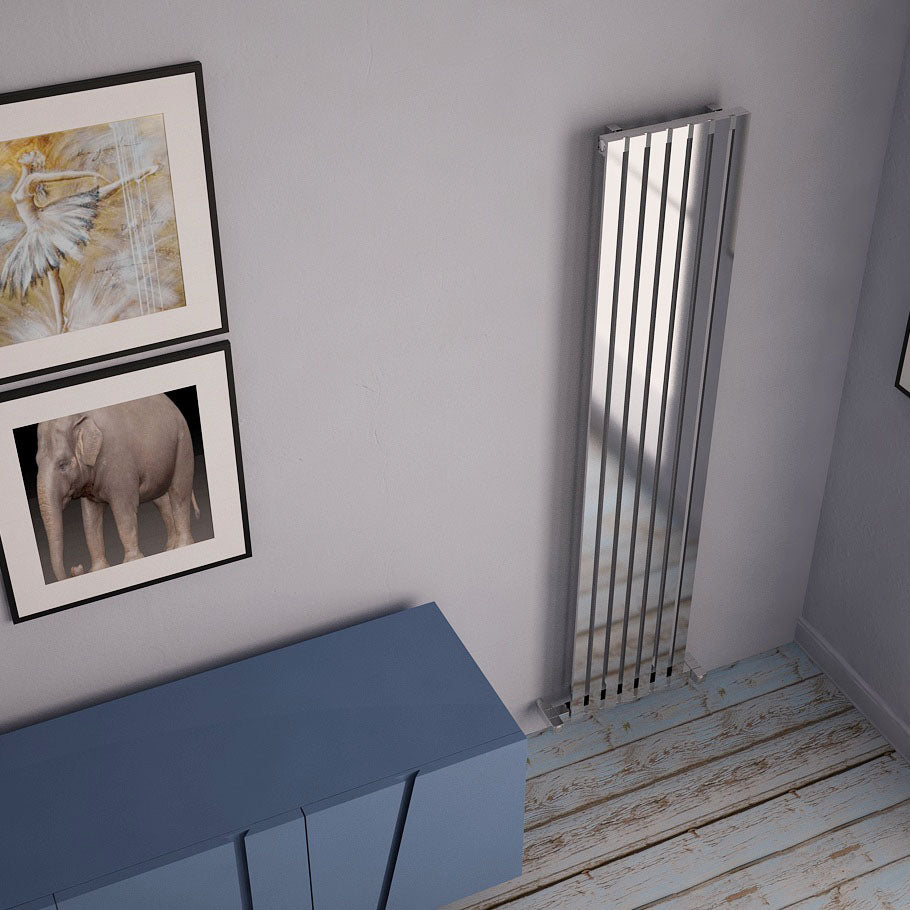 Carisa Sarp Dikey Paslanmaz Çelik Radyatör Modern Tasarım Ayna Polisaj