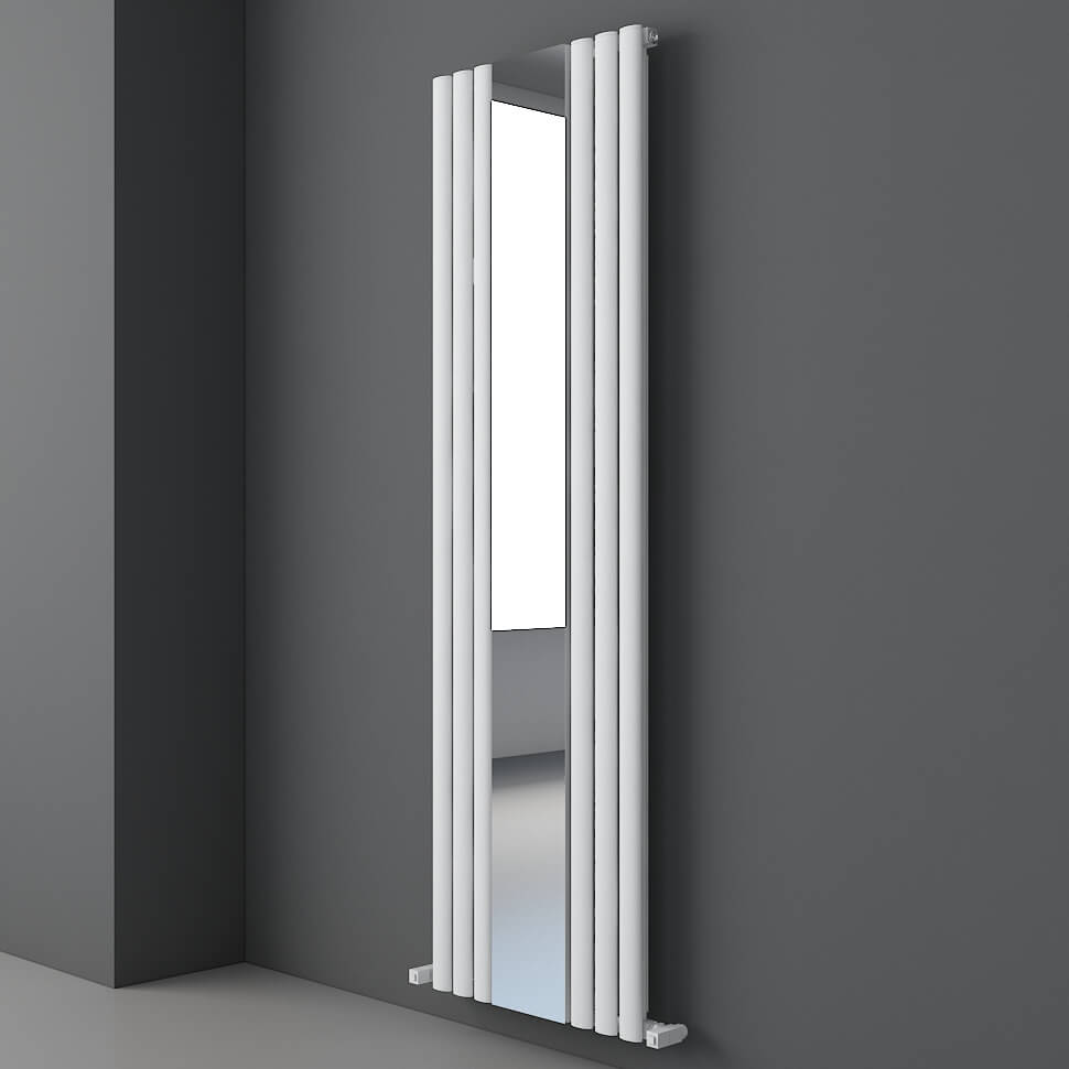 Carisa Tallis Mirror Dikey Alüminyum Radyatör Modern Tasarım Beyaz