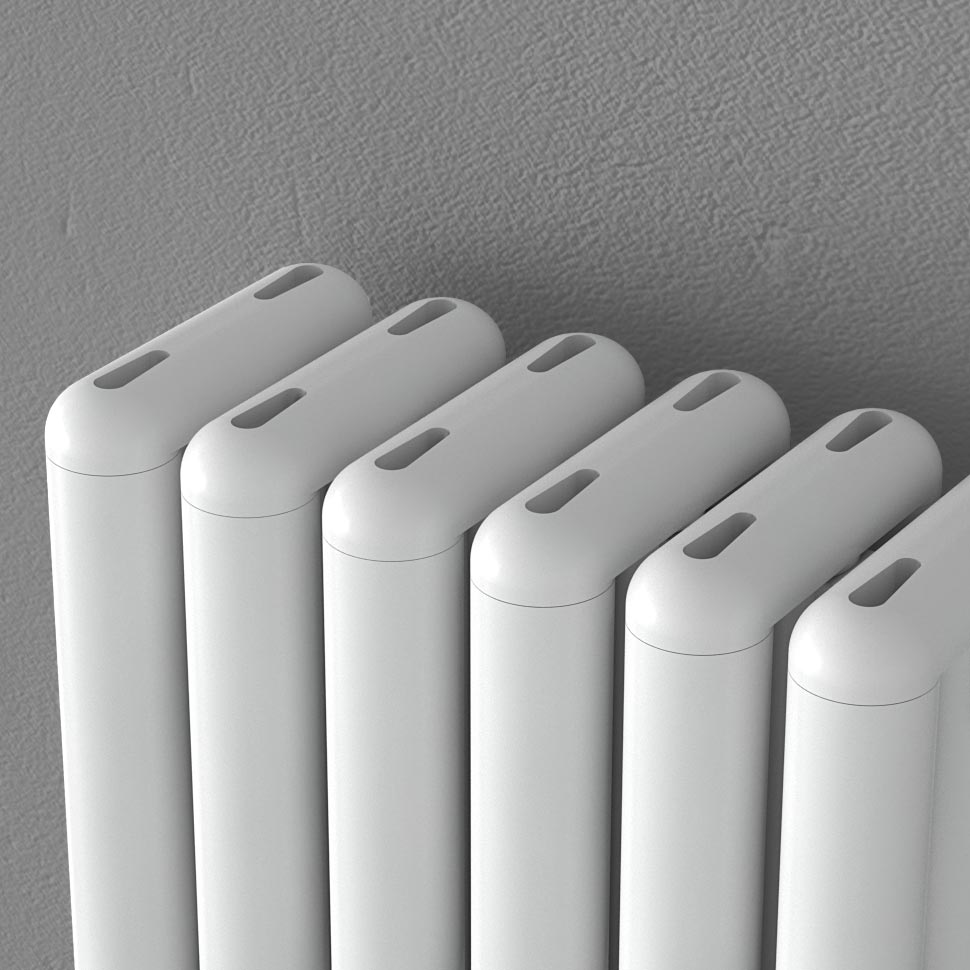 Carisa Tubo Alüminyum Radyatör 0640 x 0590 mm 12 Dilim Kırık Beyaz Standart Bağlantı