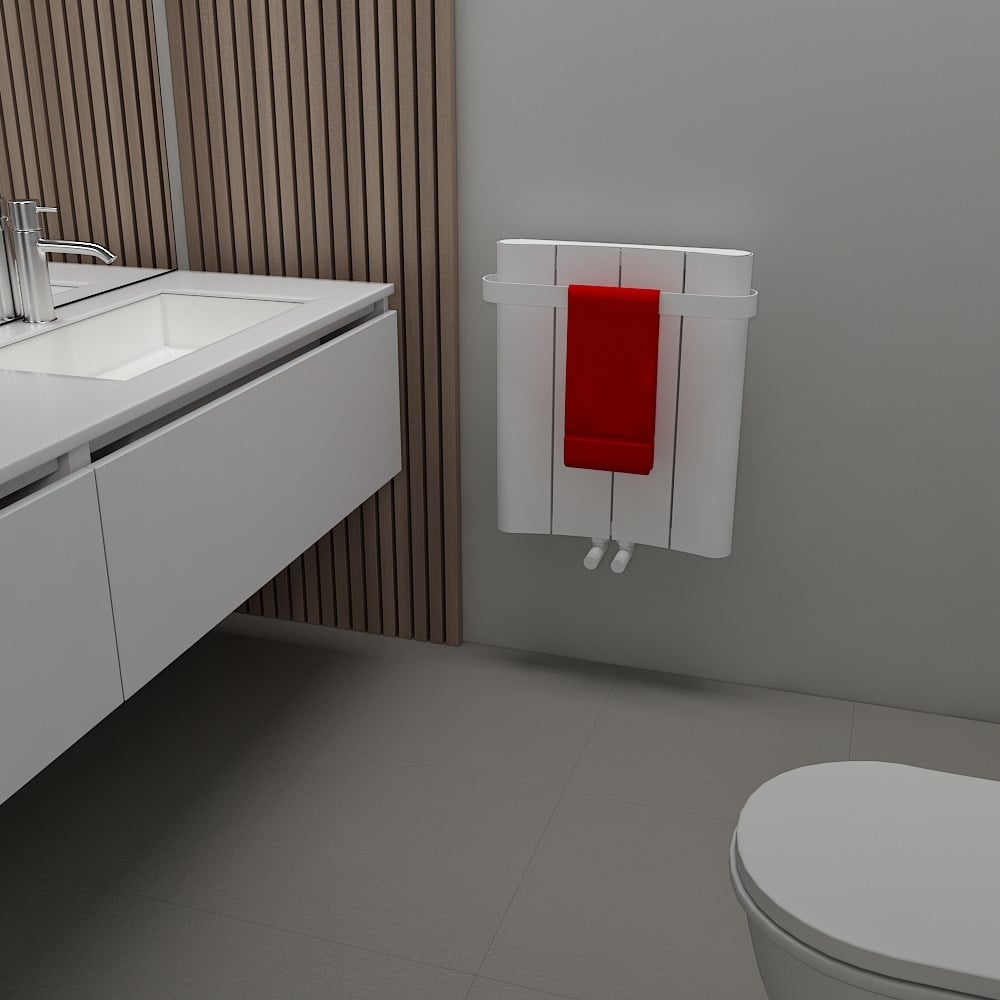 Carisa Curvy Alüminyum Radyatör 0600 x 0495 mm 4 Dilim Beyaz HB Orta Bağlantı