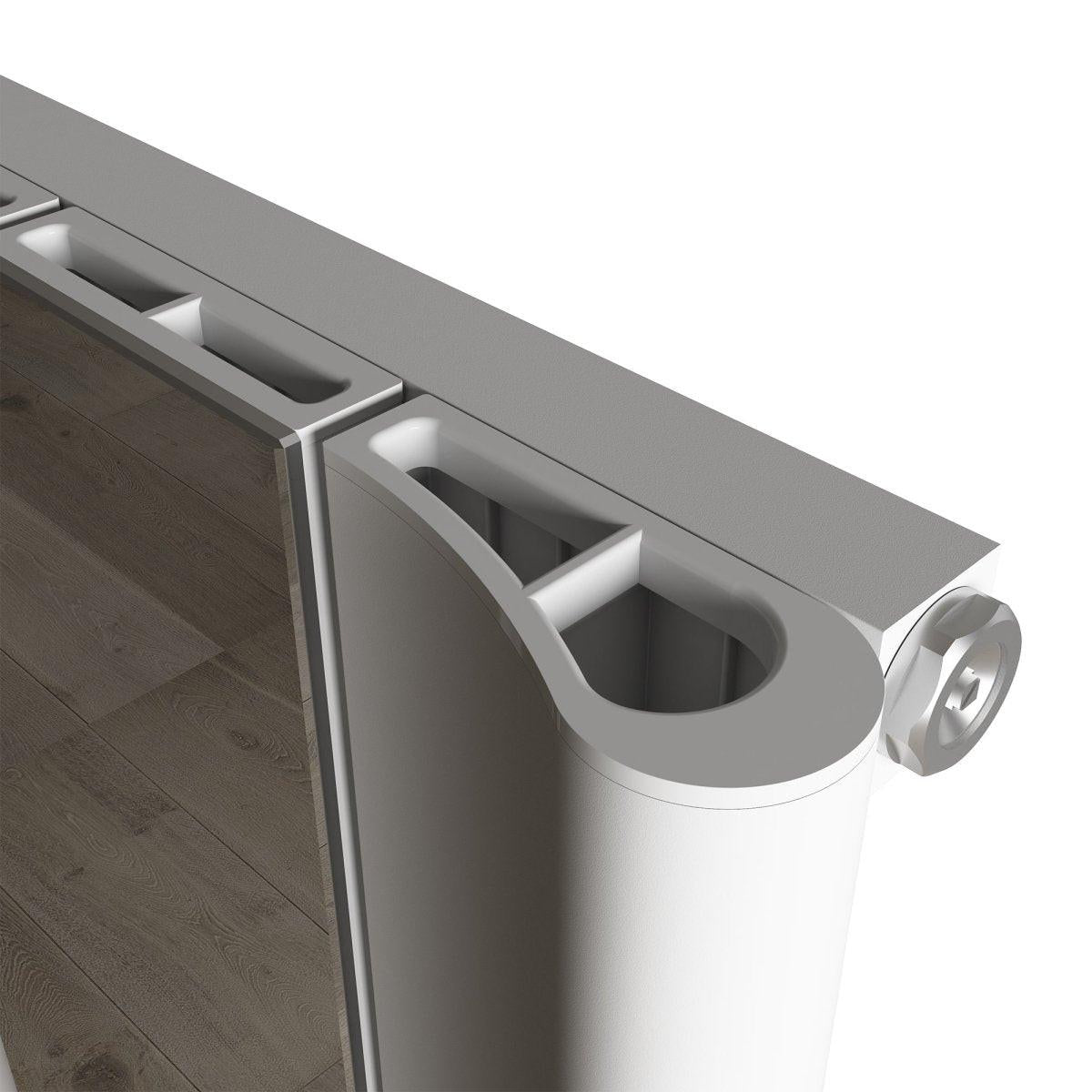 Carisa Burano Mirror Dikey Alüminyum Radyatör Modern Tasarım Beyaz - carisa