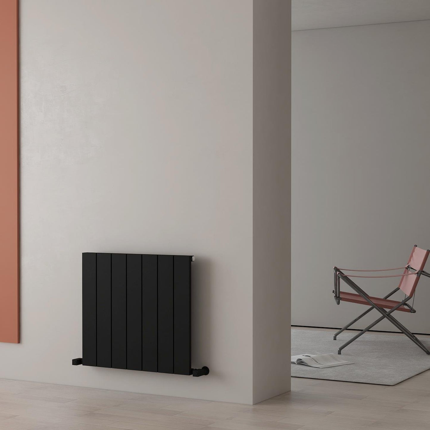 Carisa Nemo Alüminyum Radyatör 0600 x 0565 mm 6 Dilim Siyah Standart Bağlantı