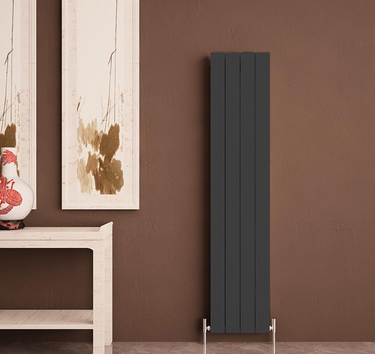 Carisa Nemo Double Alüminyum Radyatör 1800 x 0660 mm 7 Dilim Koyu Gri Standart Bağlantı