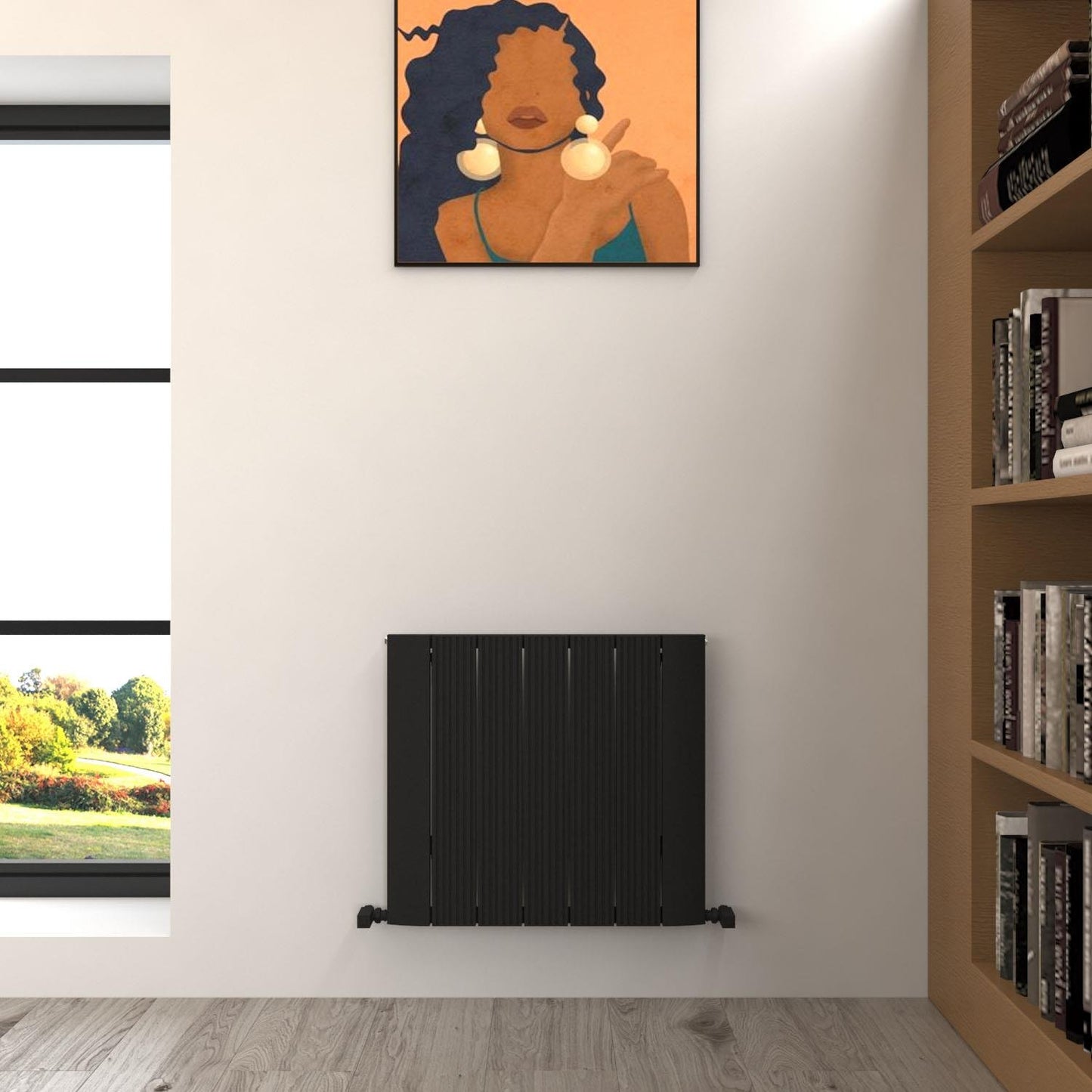 Carisa Dune Alüminyum Radyatör 0525 x 0470 mm 5 Dilim Siyah Standart Bağlantı