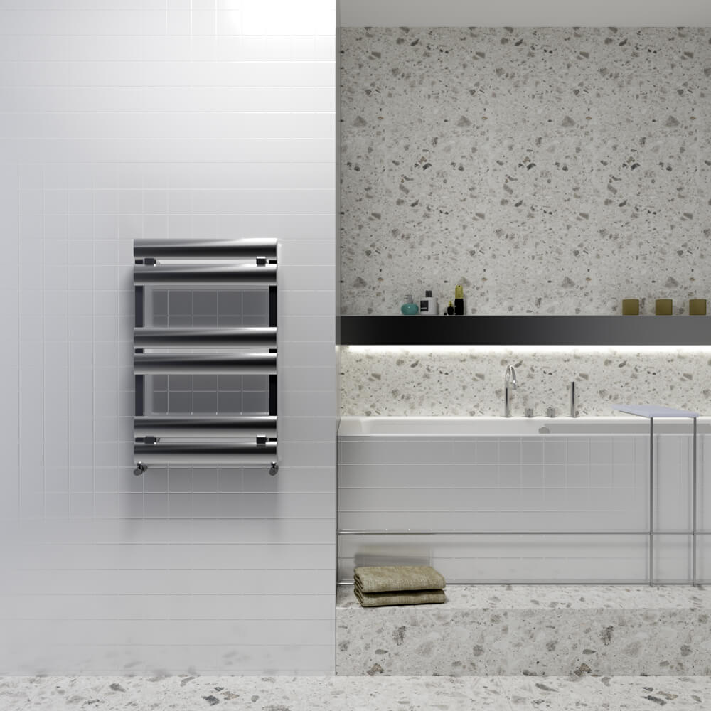 Carisa Elliptic Bath Alüminyum Havlupan Modern Tasarım Parlak Eloksal