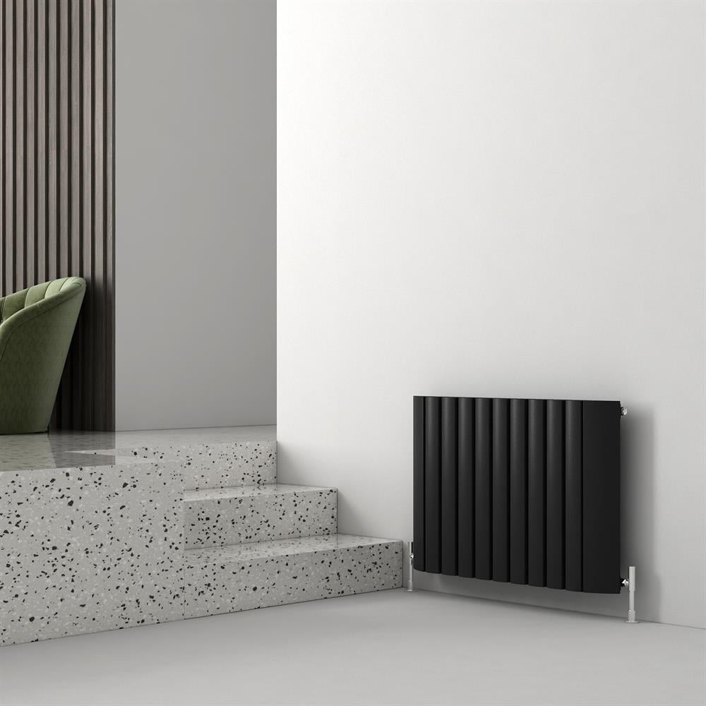 Carisa Gaıa Floor Alüminyum Radyatör 0600 x 0730 mm 9 Dilim Siyah Standart Bağlantı