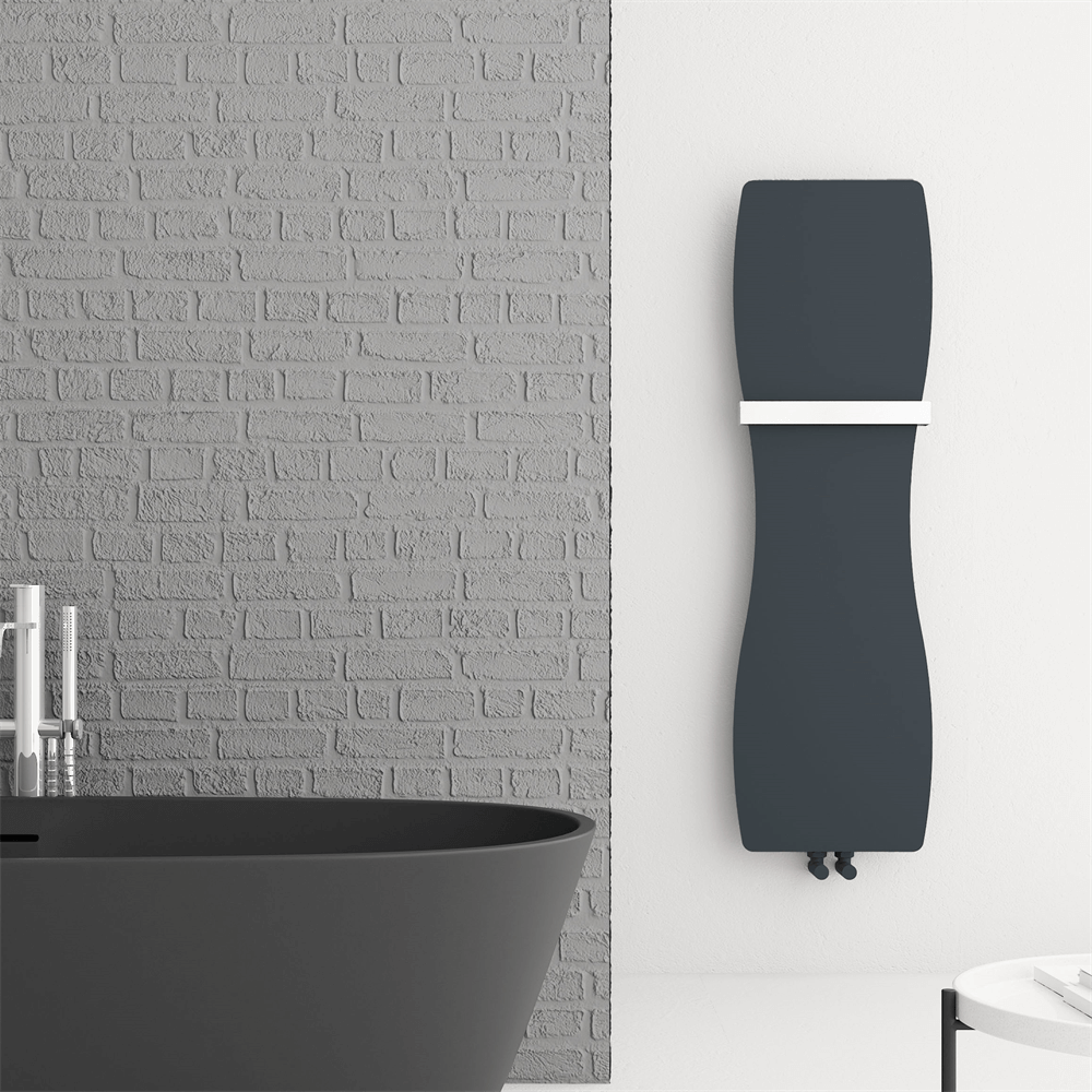 Carisa Hamlets İnce Tasarım Çelik Radyatör 1190 x 0353 mm Antrasit HB Orta Bağlantı