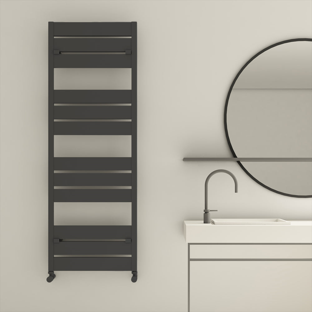 Carisa Mack Bath Alüminyum Havlupan 1145 x 0500 mm 9 Dilim Koyu Gri Standart Bağlantı