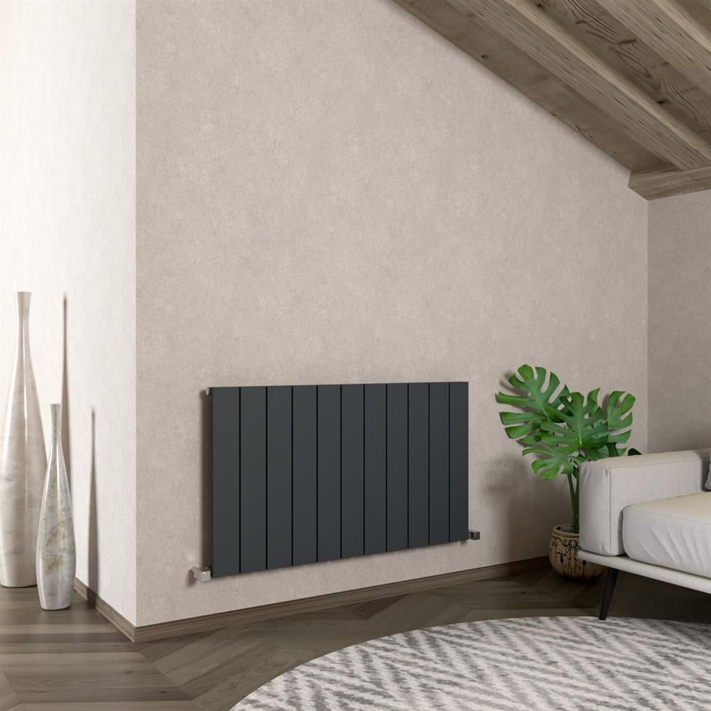 Carisa Nemo Alüminyum Radyatör 0600 x 0945 mm 1 Dilim Antrasit HB Orta Bağlantı