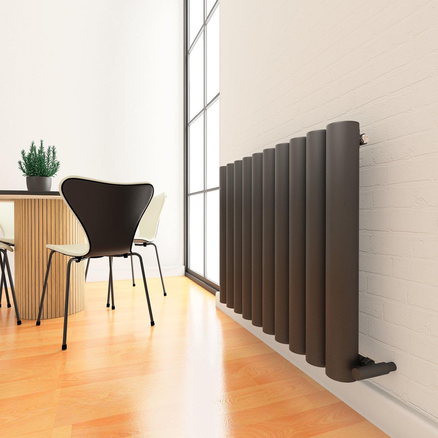 Carisa Otto Alüminyum Radyatör 0600 x 0635 mm 8 Dilim Koyu Gri Standart Bağlantı