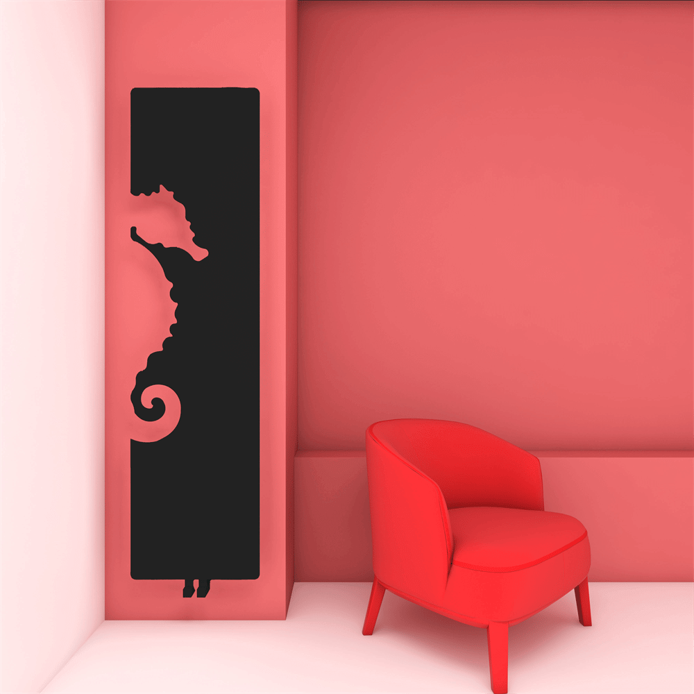 Carisa Plymouth İnce Tasarım Çelik Radyatör 1790 x 0470 mm Siyah HB Orta Bağlantı