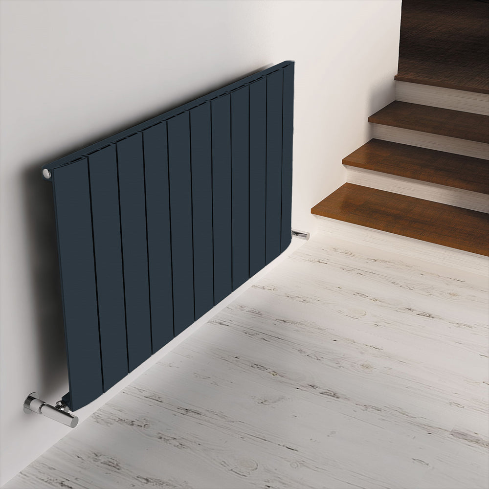 Carisa Slim Alüminyum Radyatör 0590 x 0850 mm 9 Dilim Antrasit Standart Bağlantı